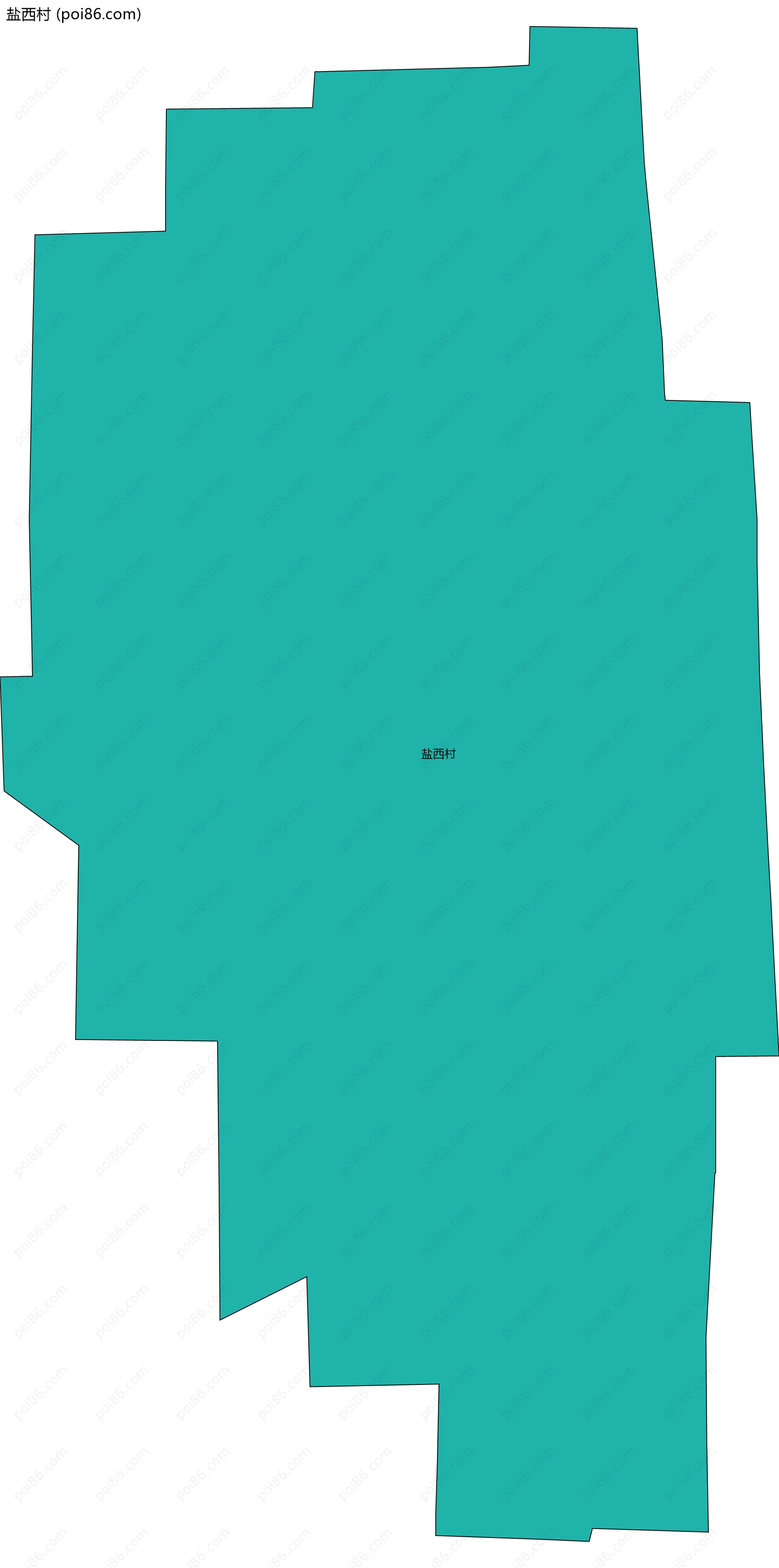 盐西村边界地图