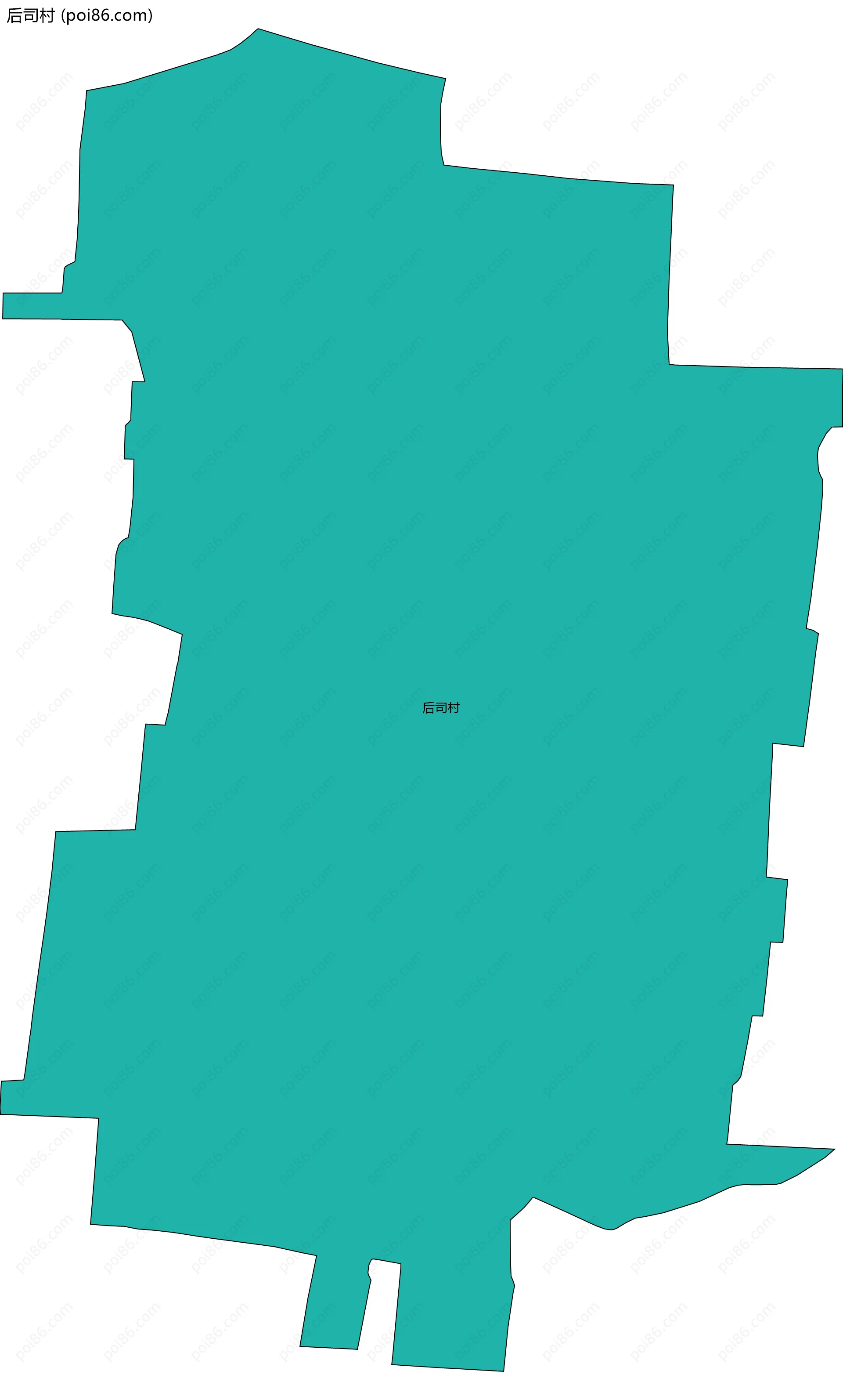 后司村边界地图