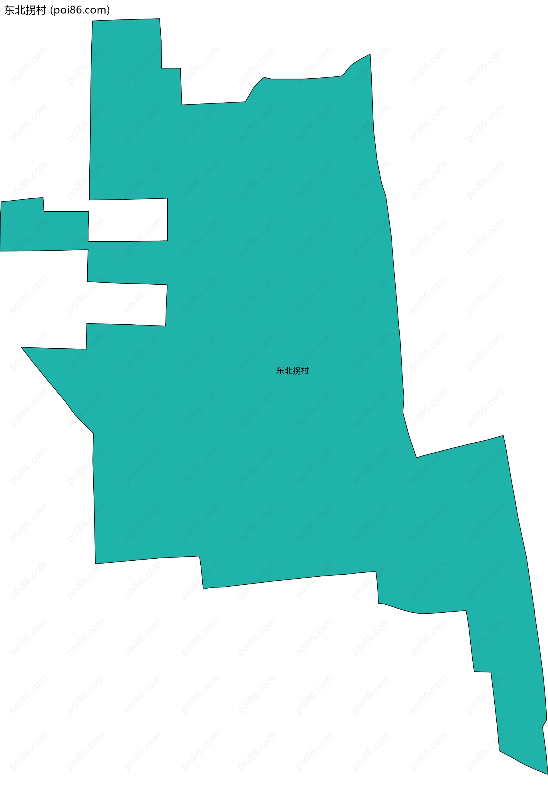 东北拐村边界地图