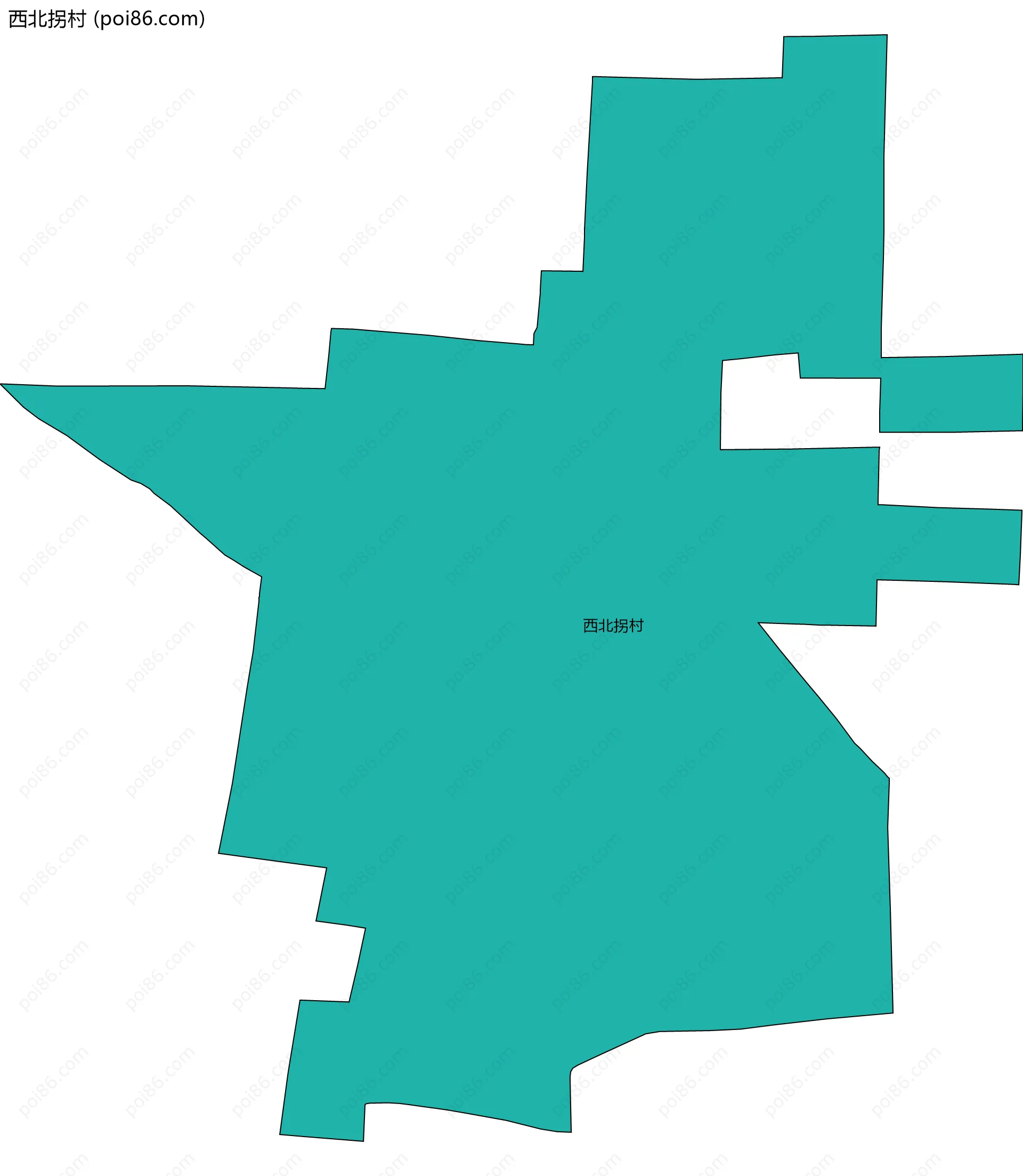 西北拐村边界地图