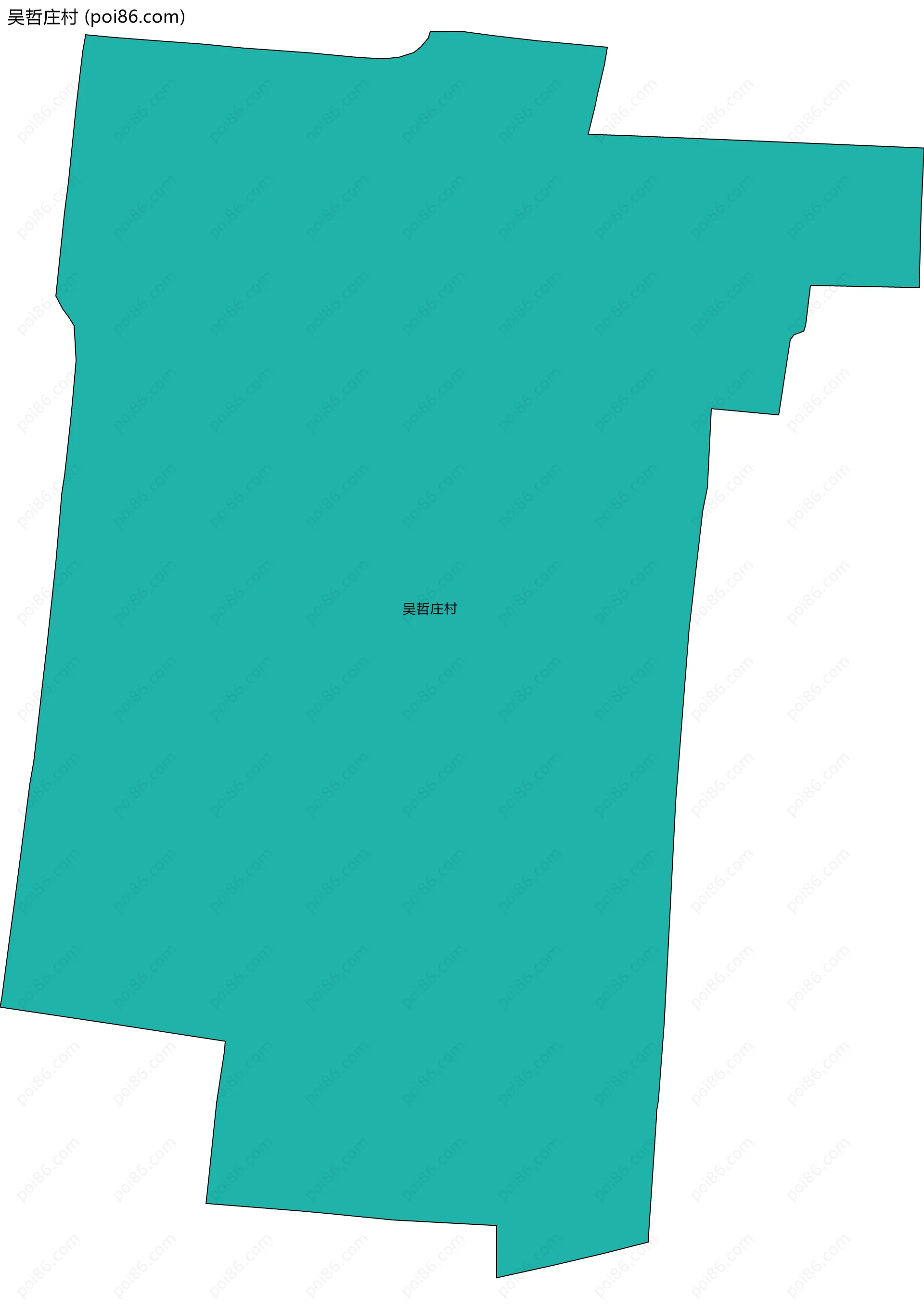 吴哲庄村边界地图