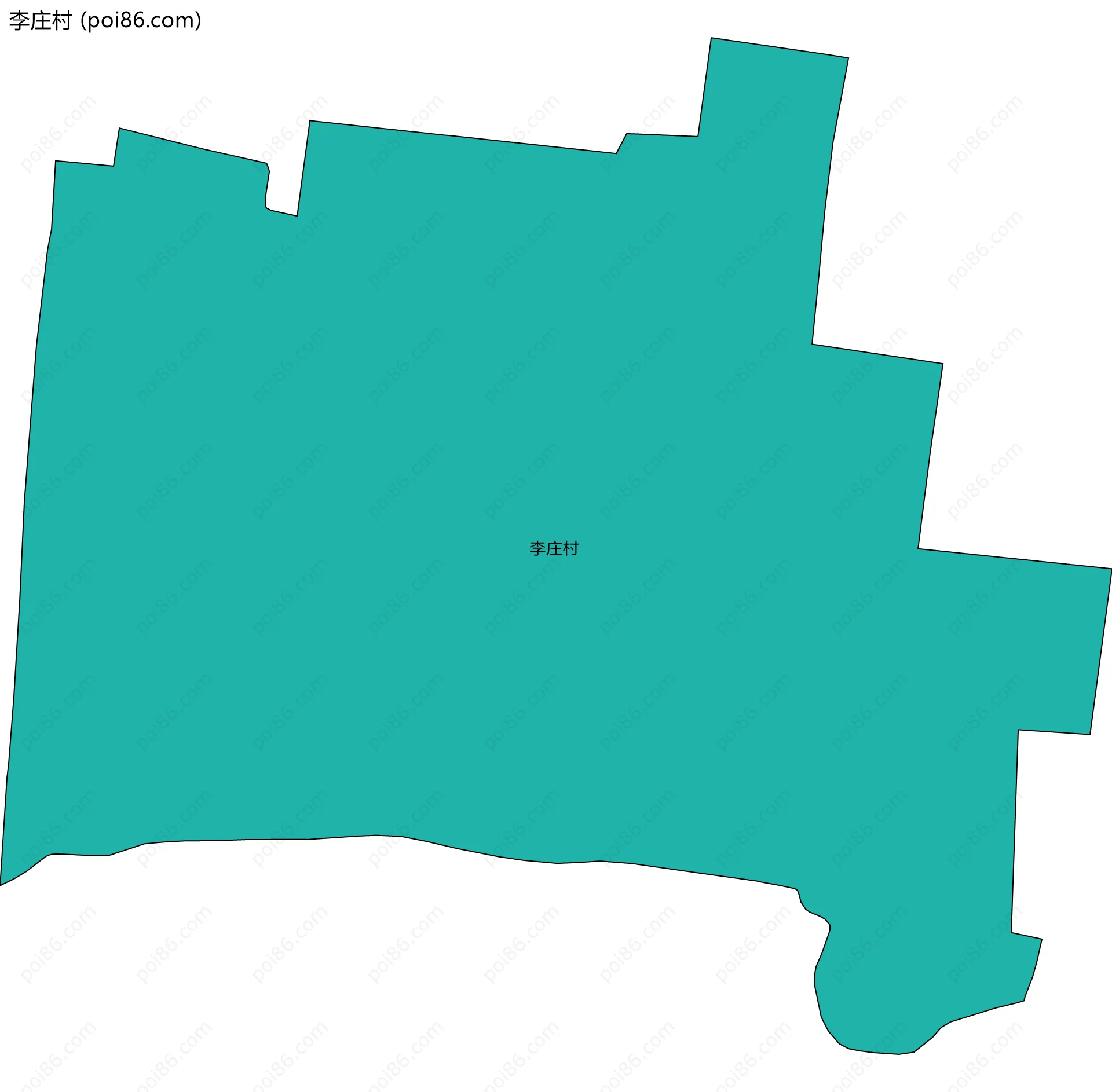 李庄村边界地图