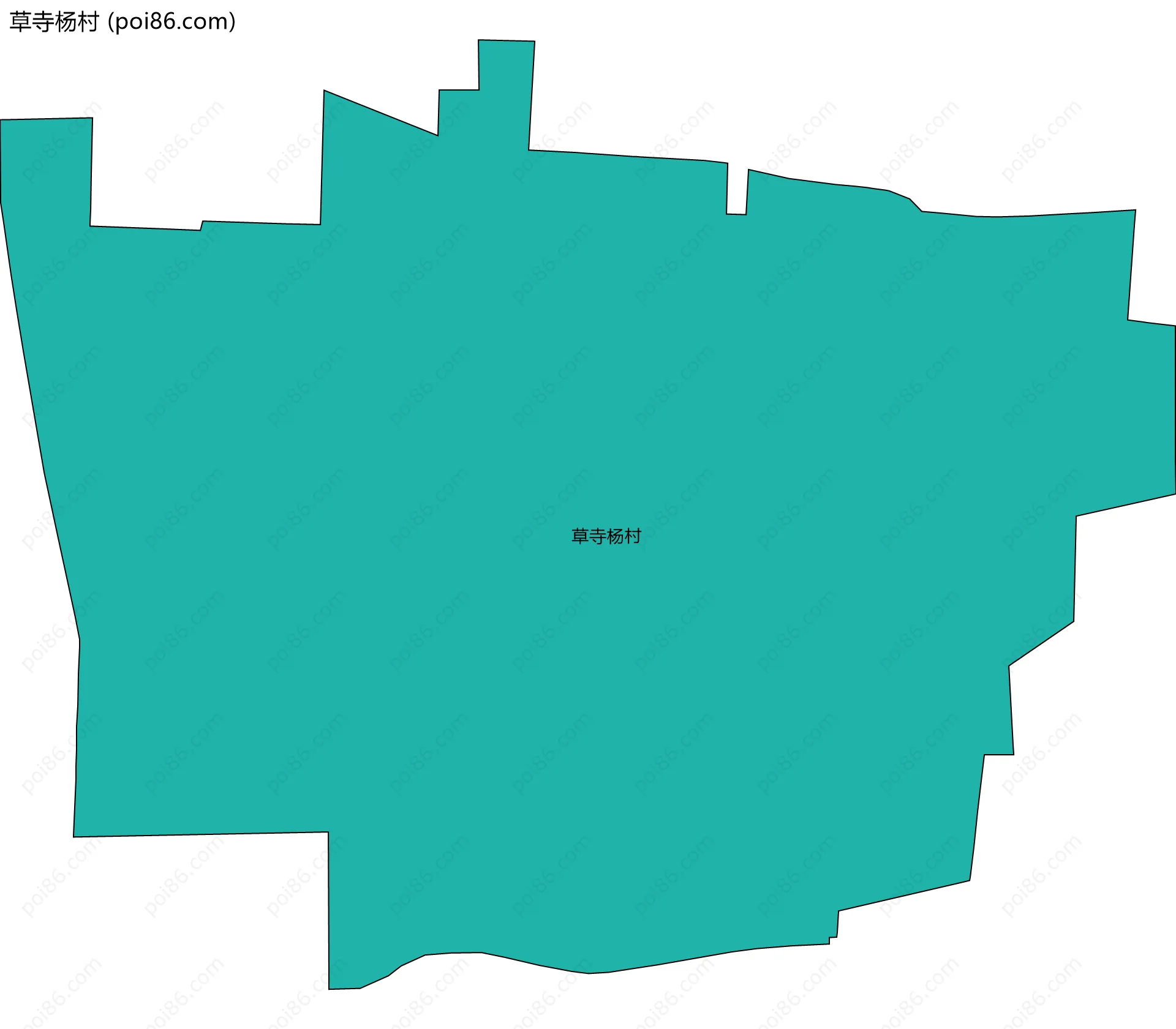 草寺杨村边界地图