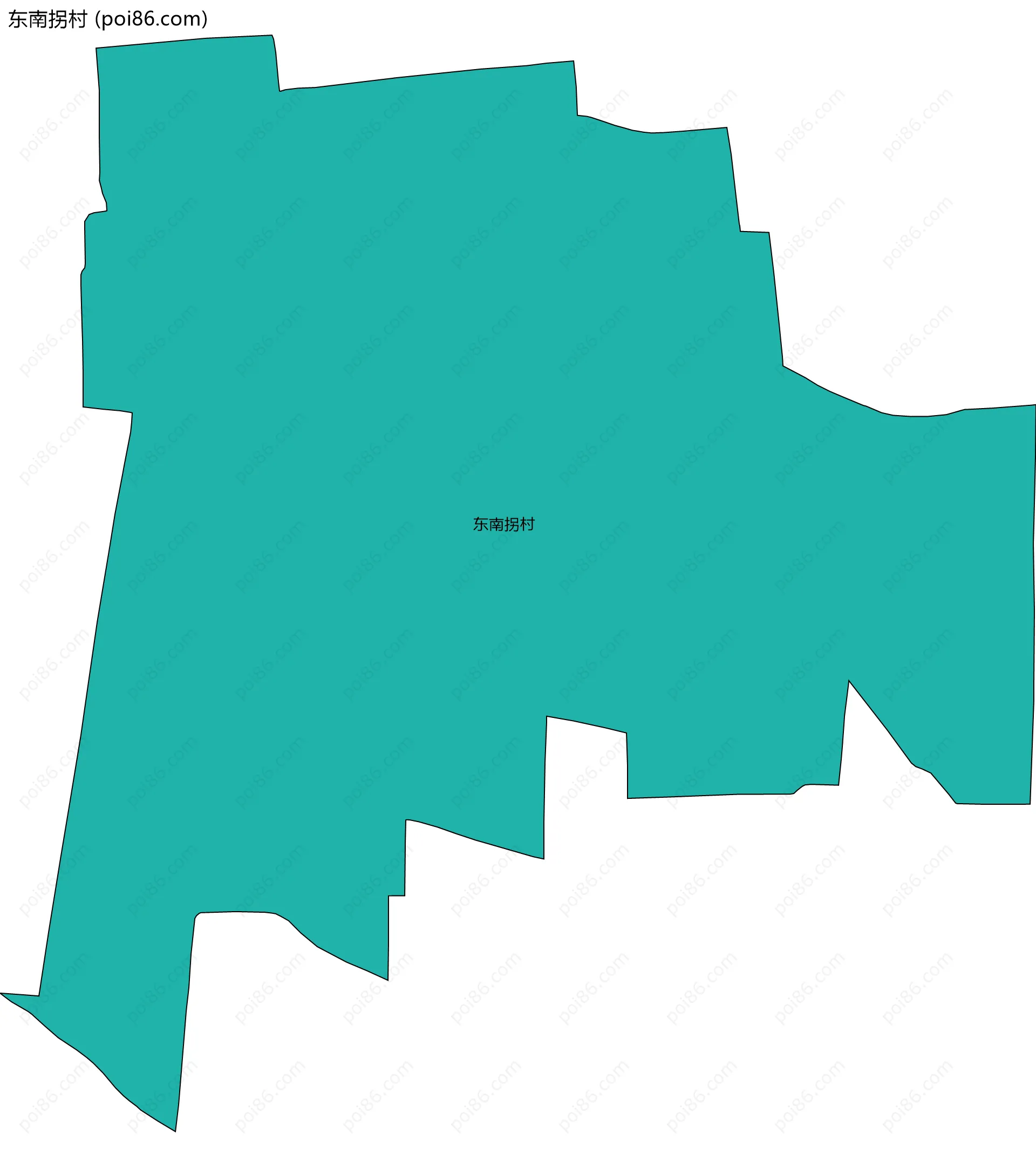 东南拐村边界地图