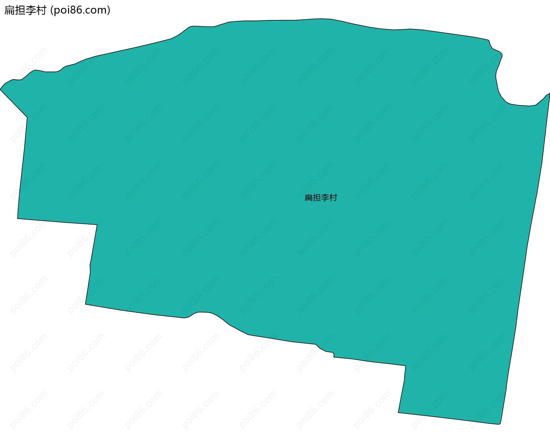 扁担李村边界地图