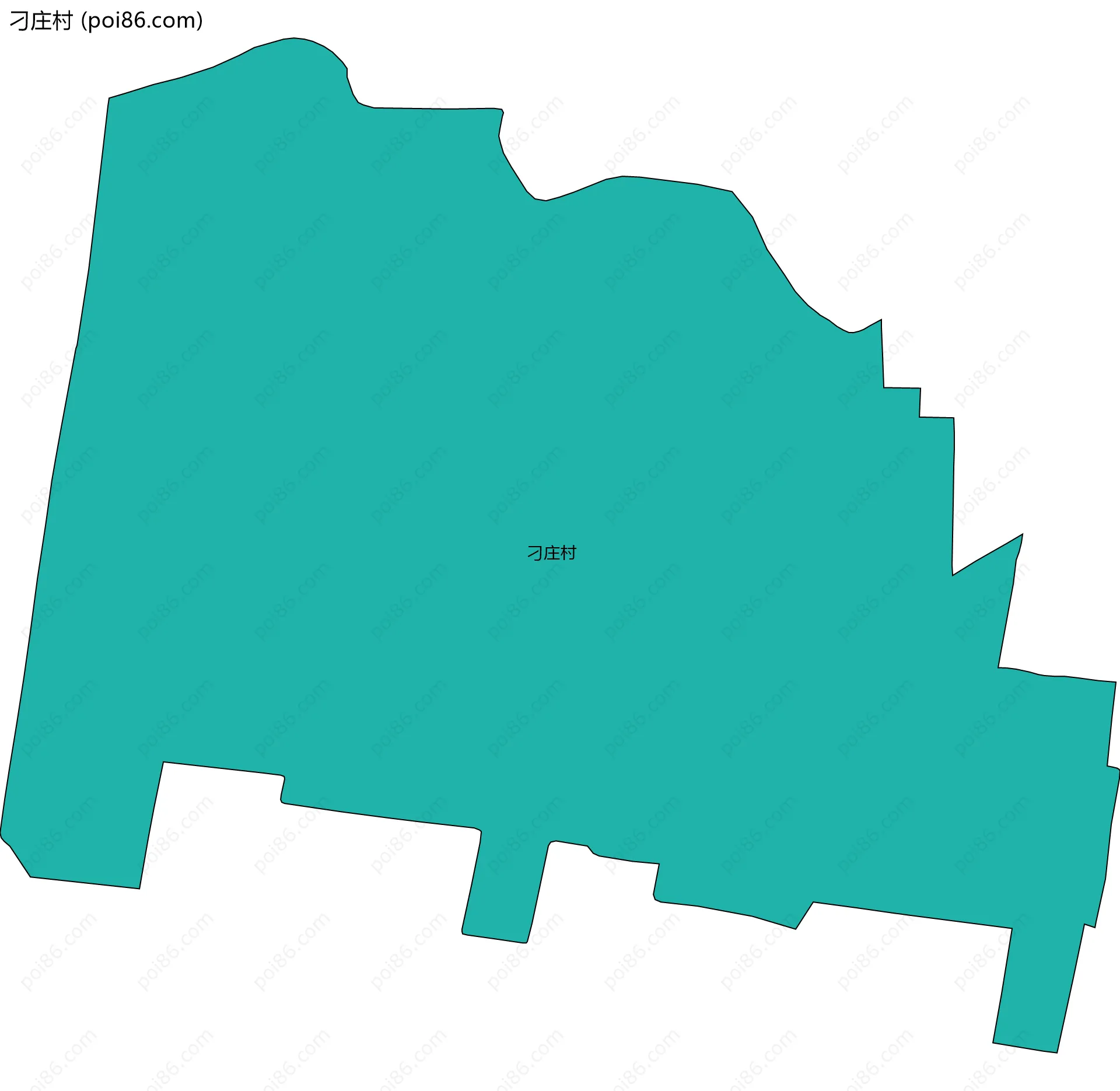 刁庄村边界地图