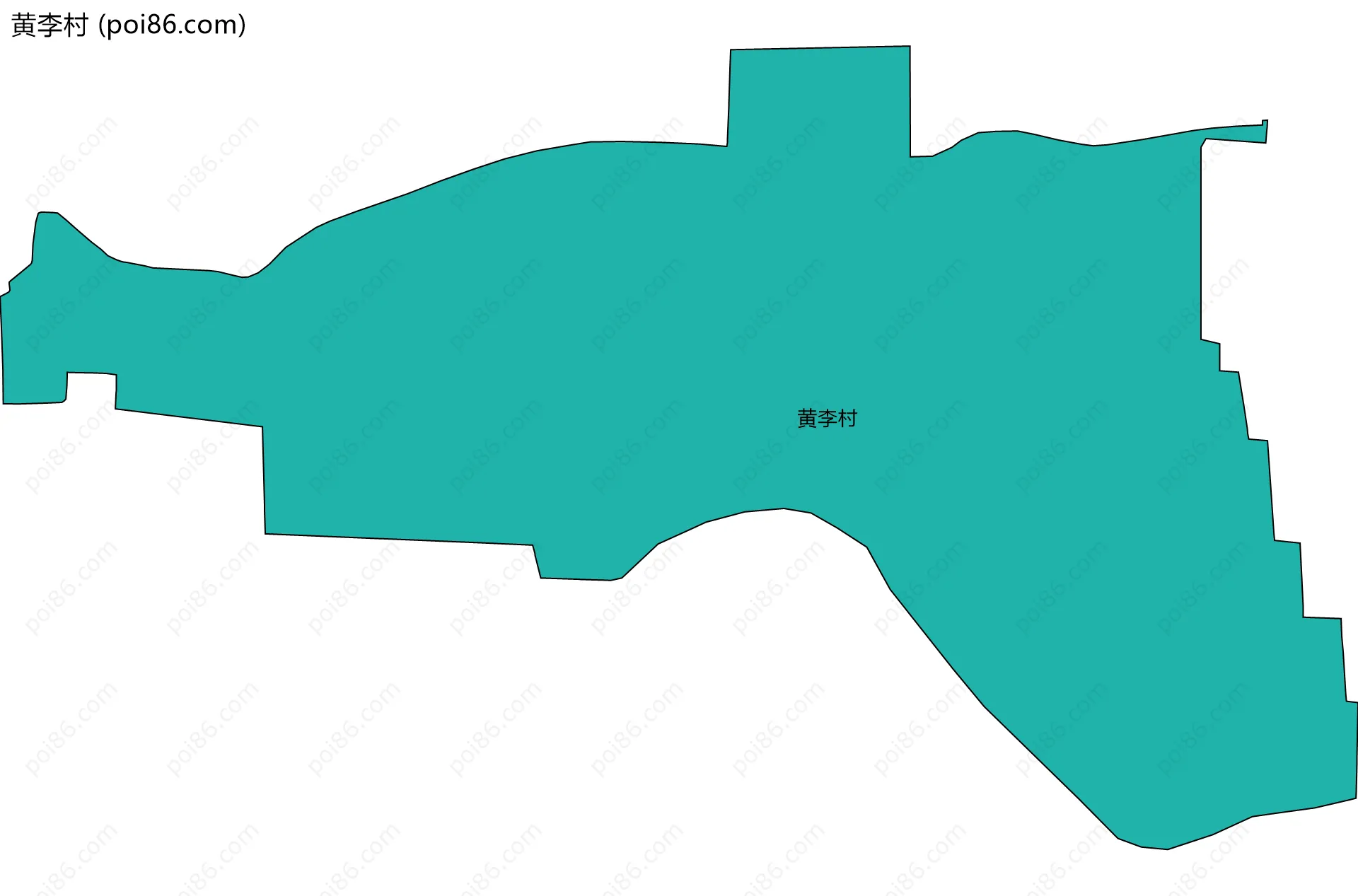 黄李村边界地图