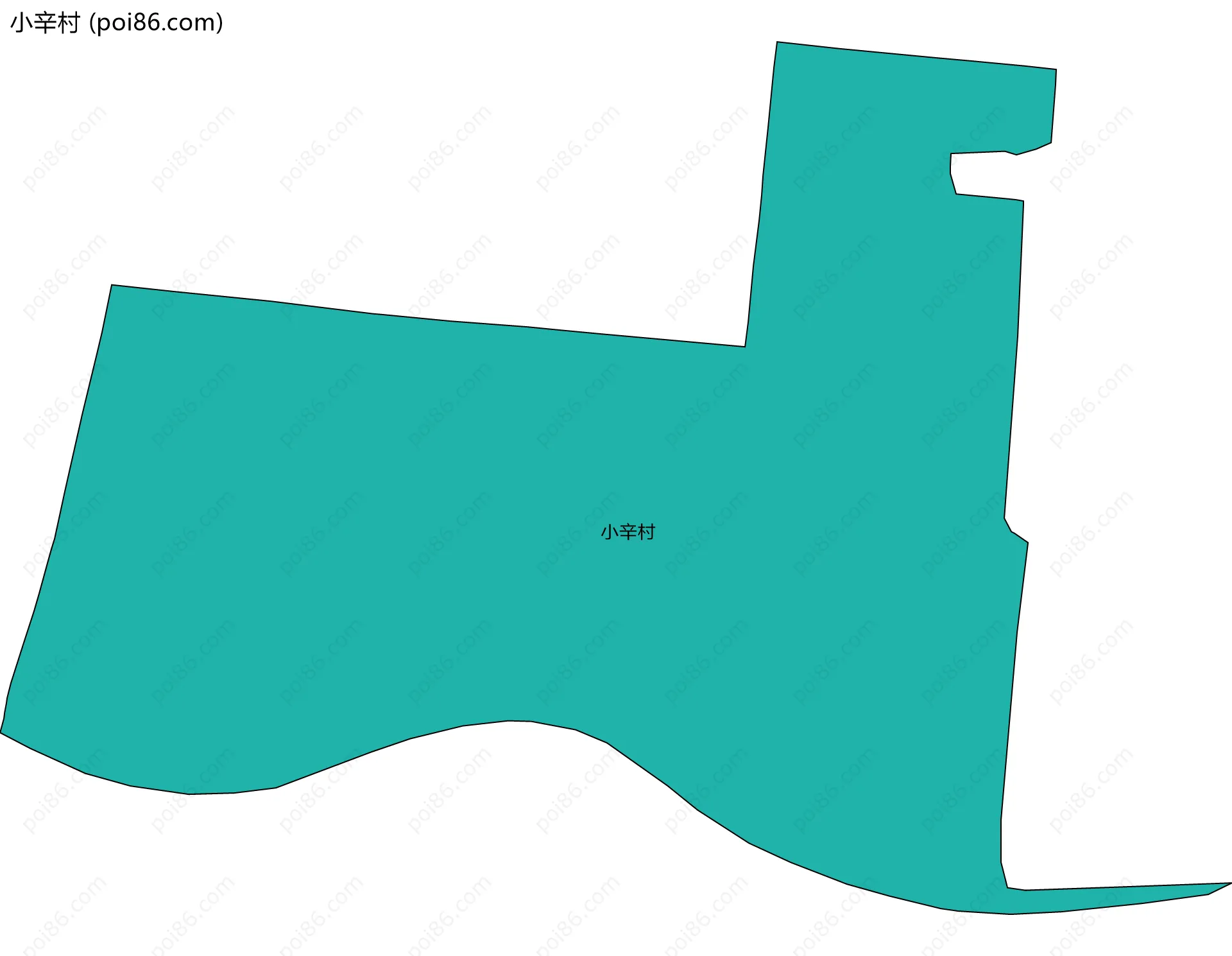 小辛村边界地图