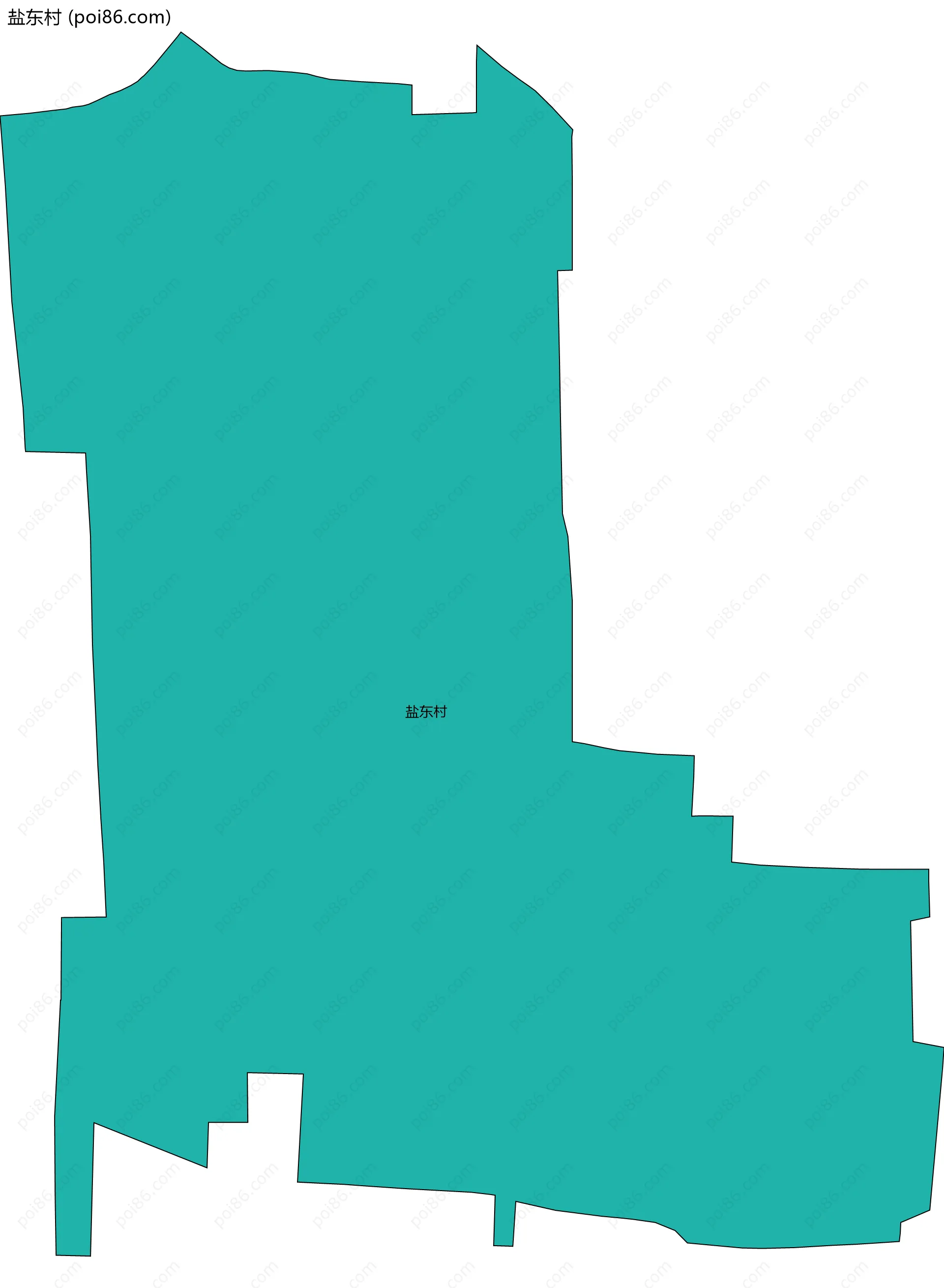 盐东村边界地图