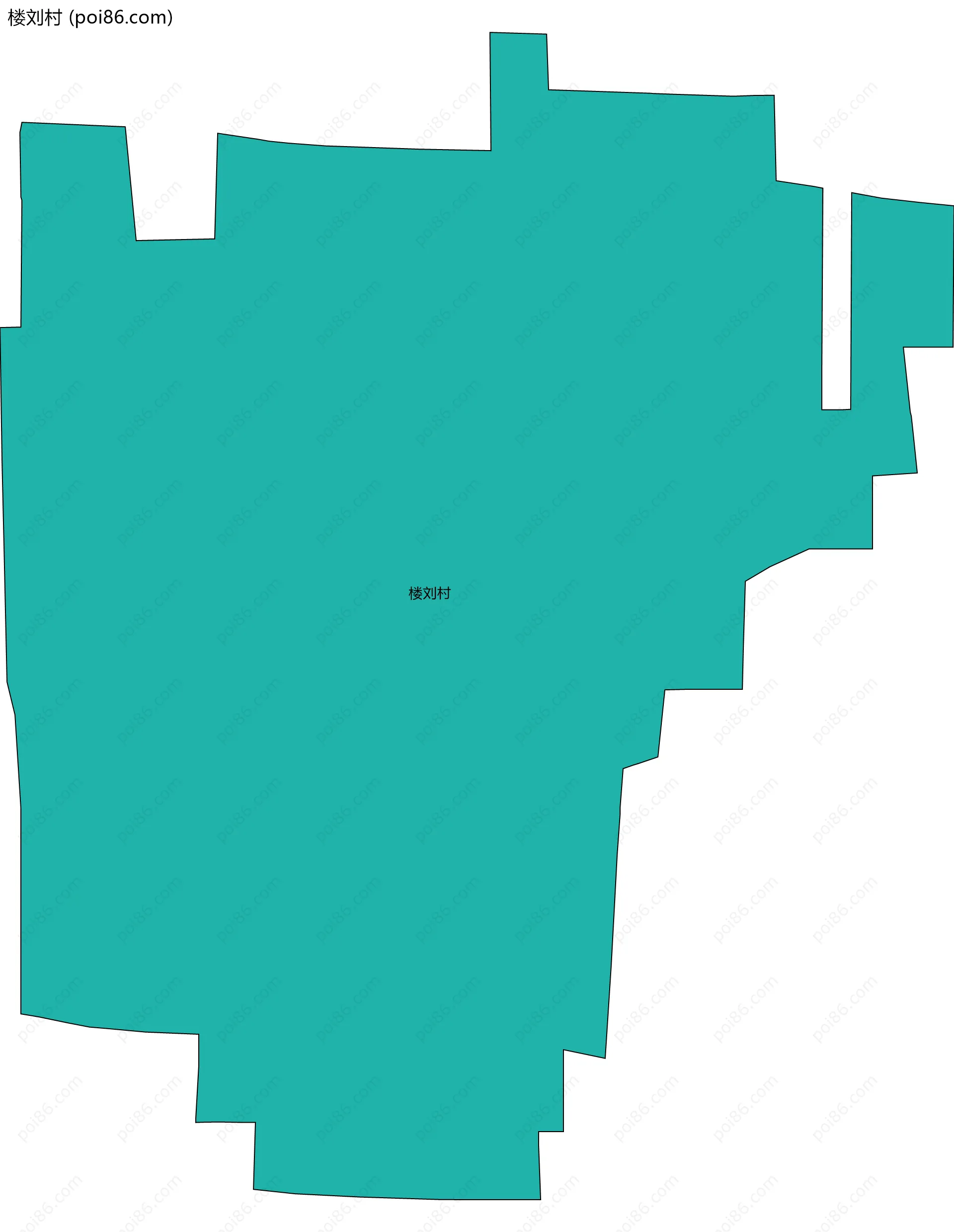 楼刘村边界地图