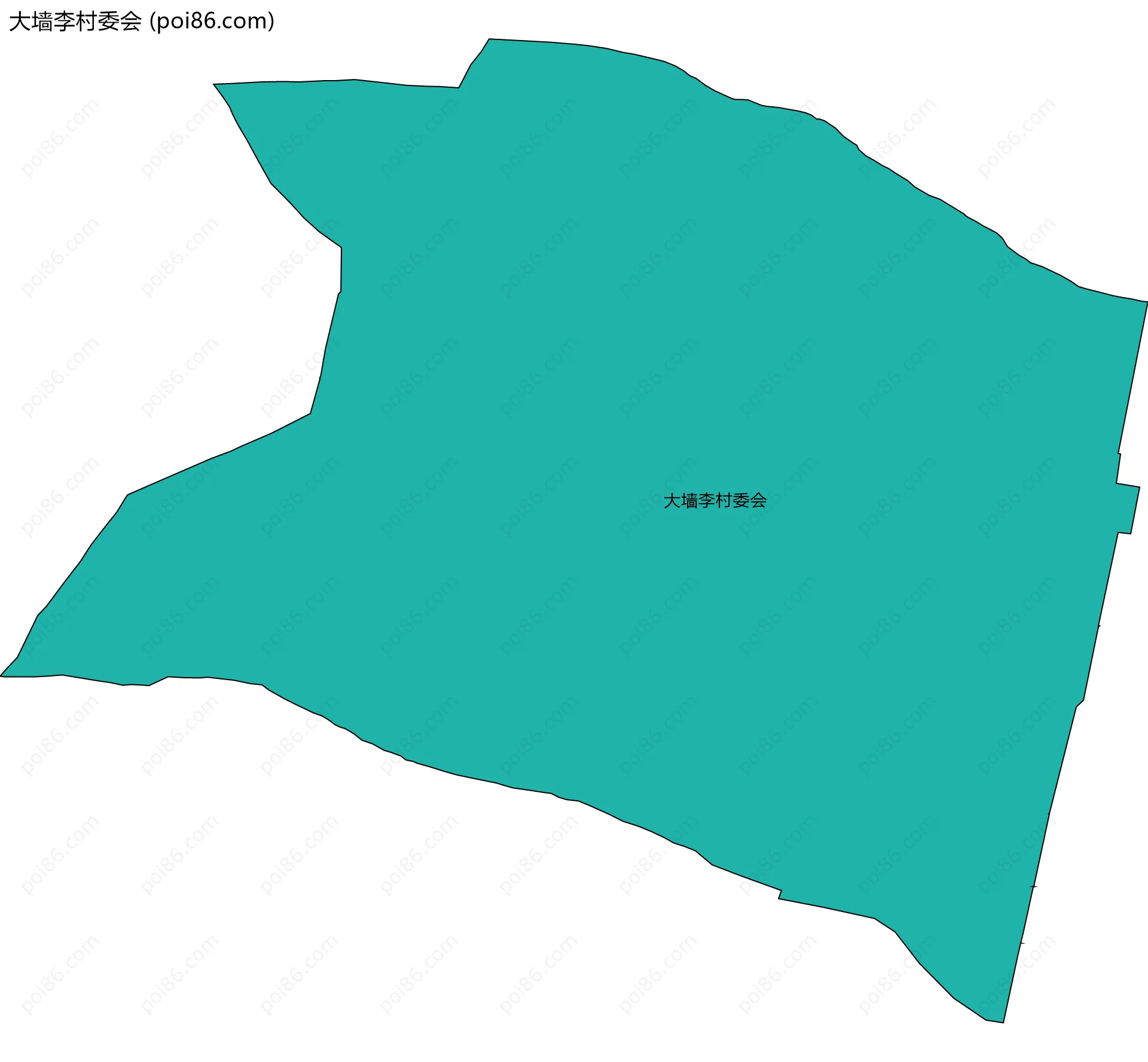 大墙李村委会边界地图