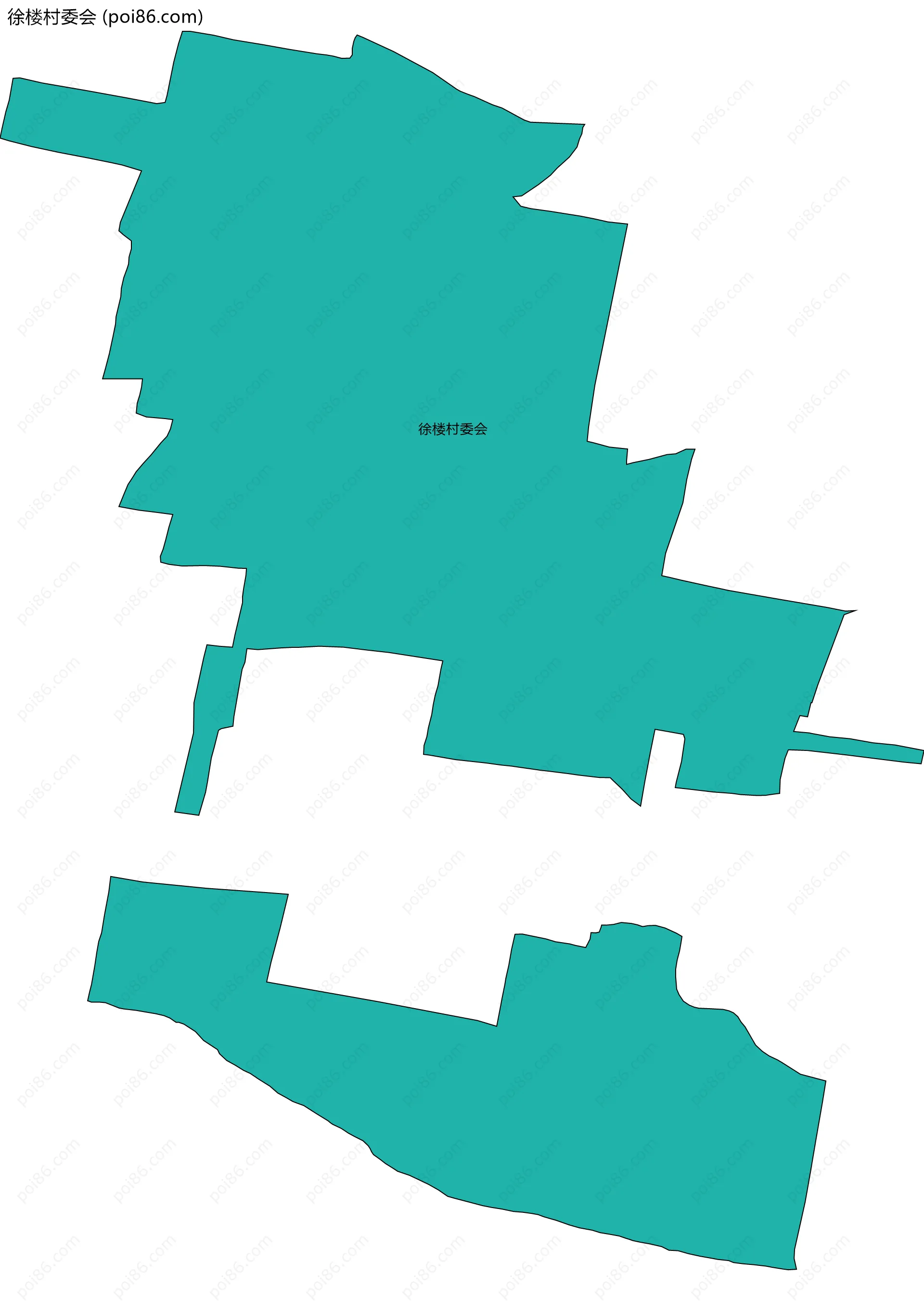 徐楼村委会边界地图