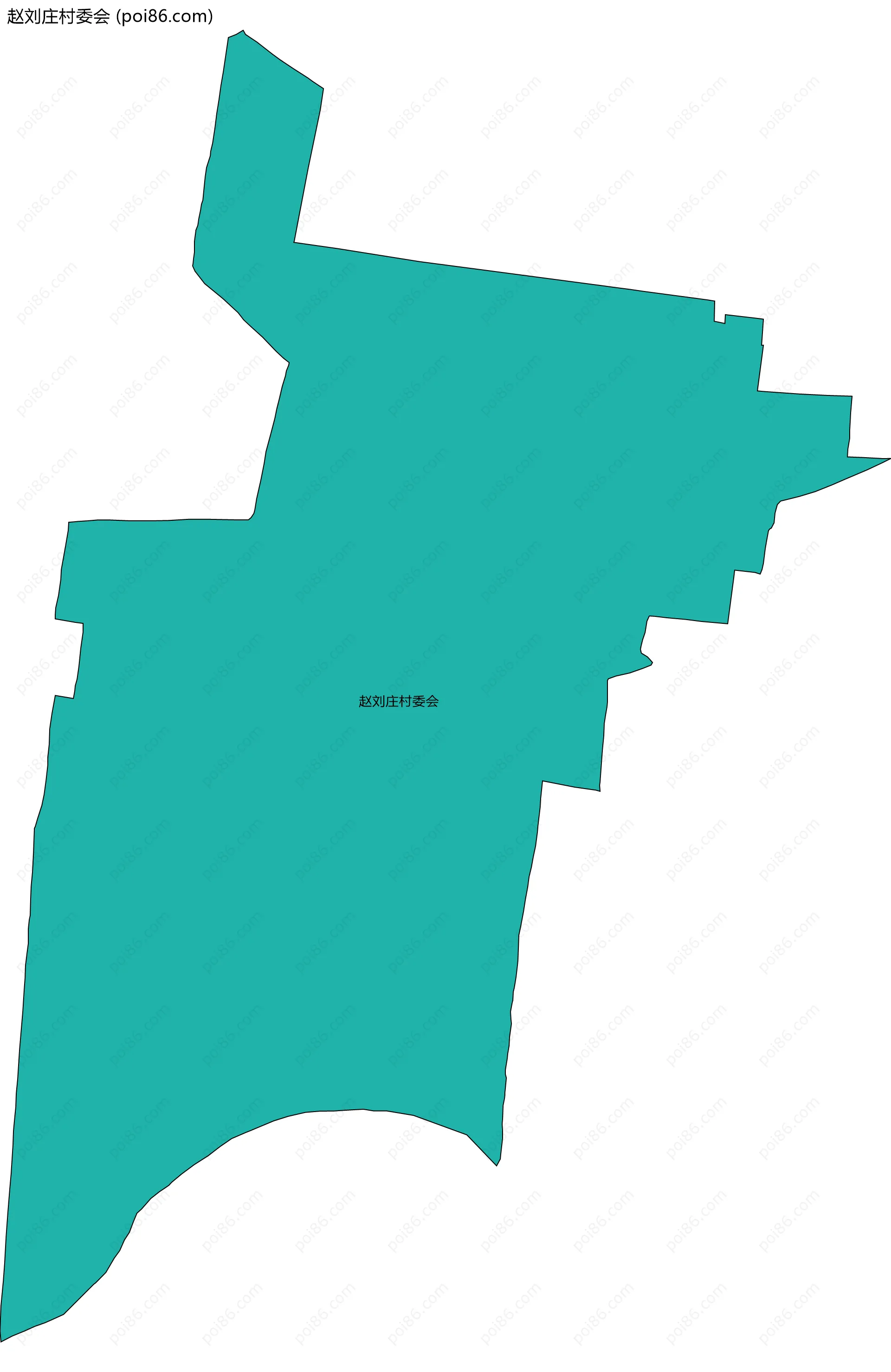 赵刘庄村委会边界地图