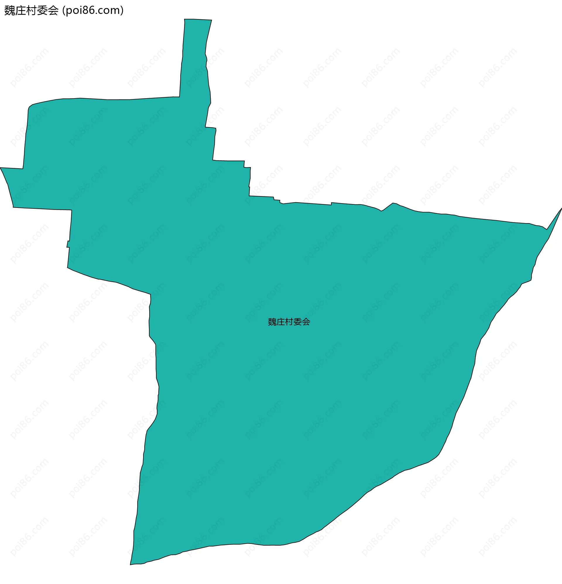 魏庄村委会边界地图