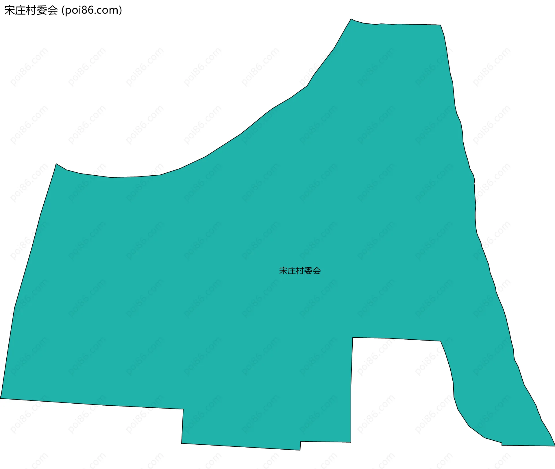 宋庄村委会边界地图