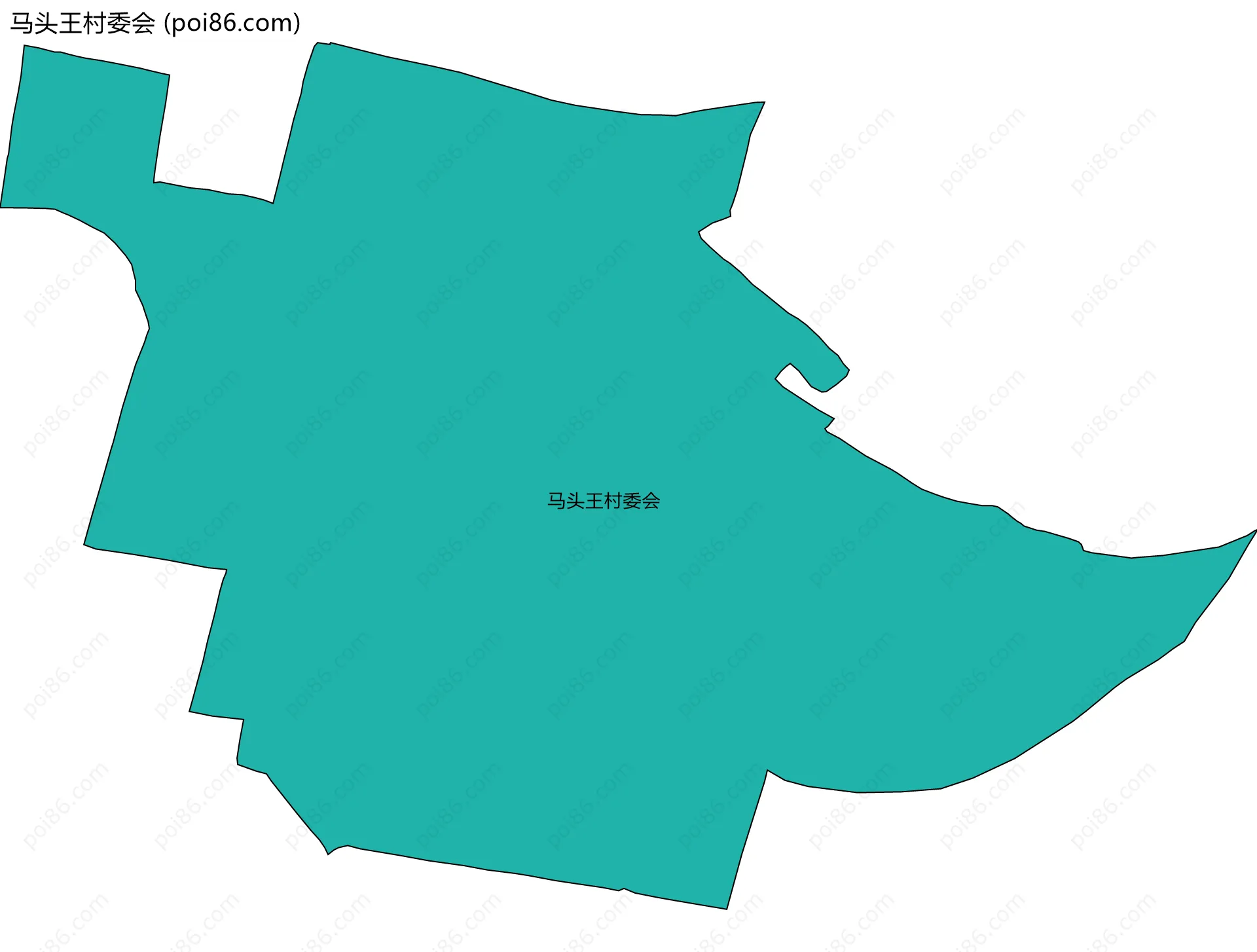 马头王村委会边界地图