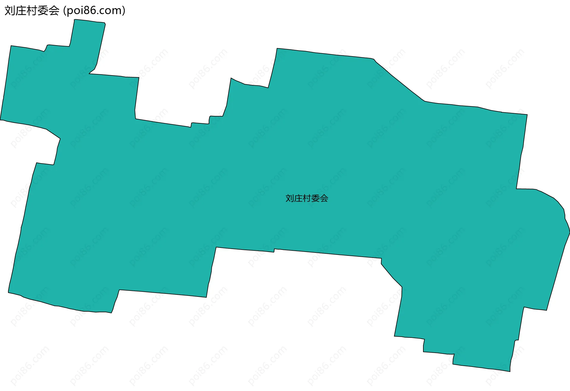 刘庄村委会边界地图