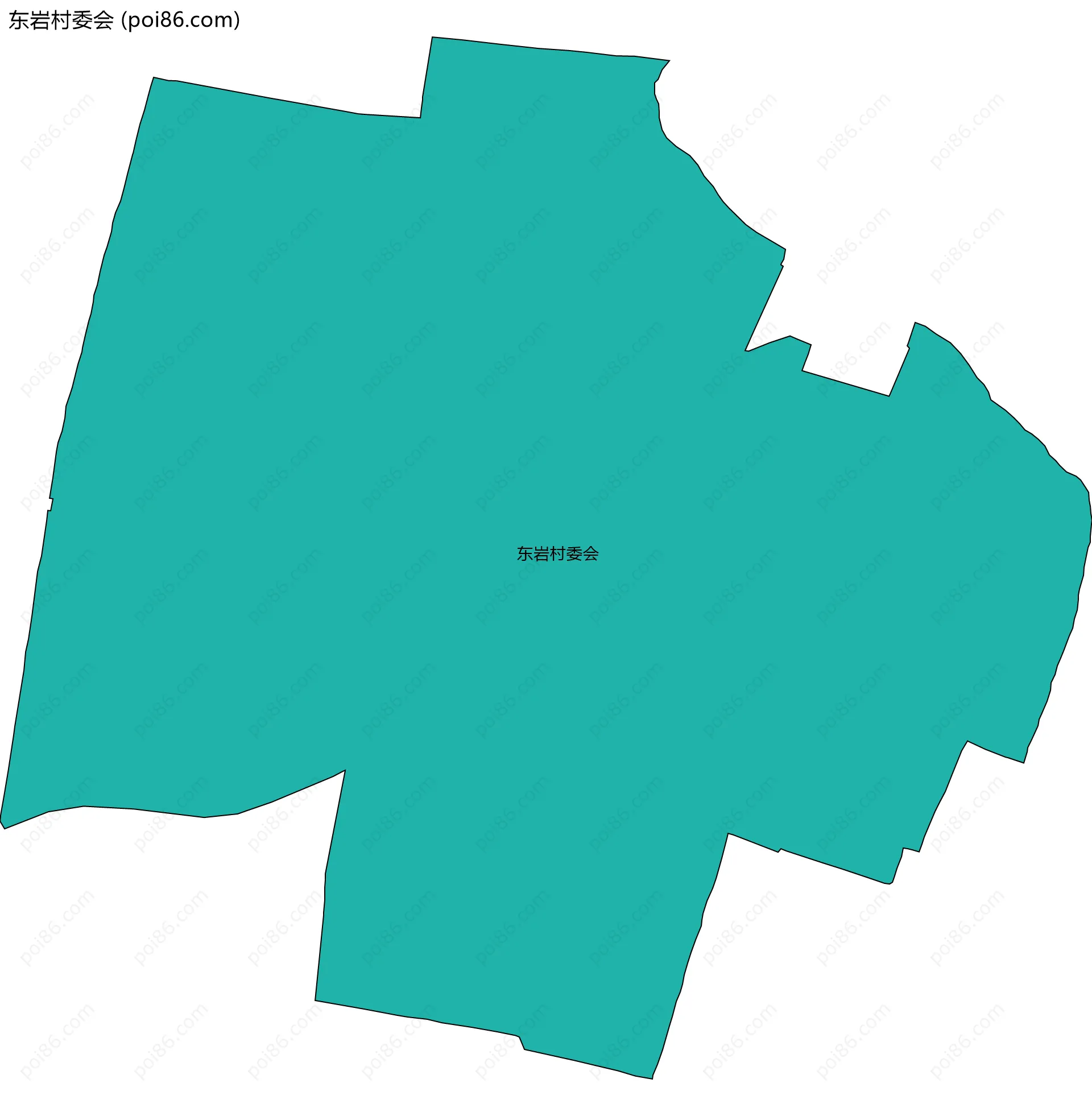 东岩村委会边界地图