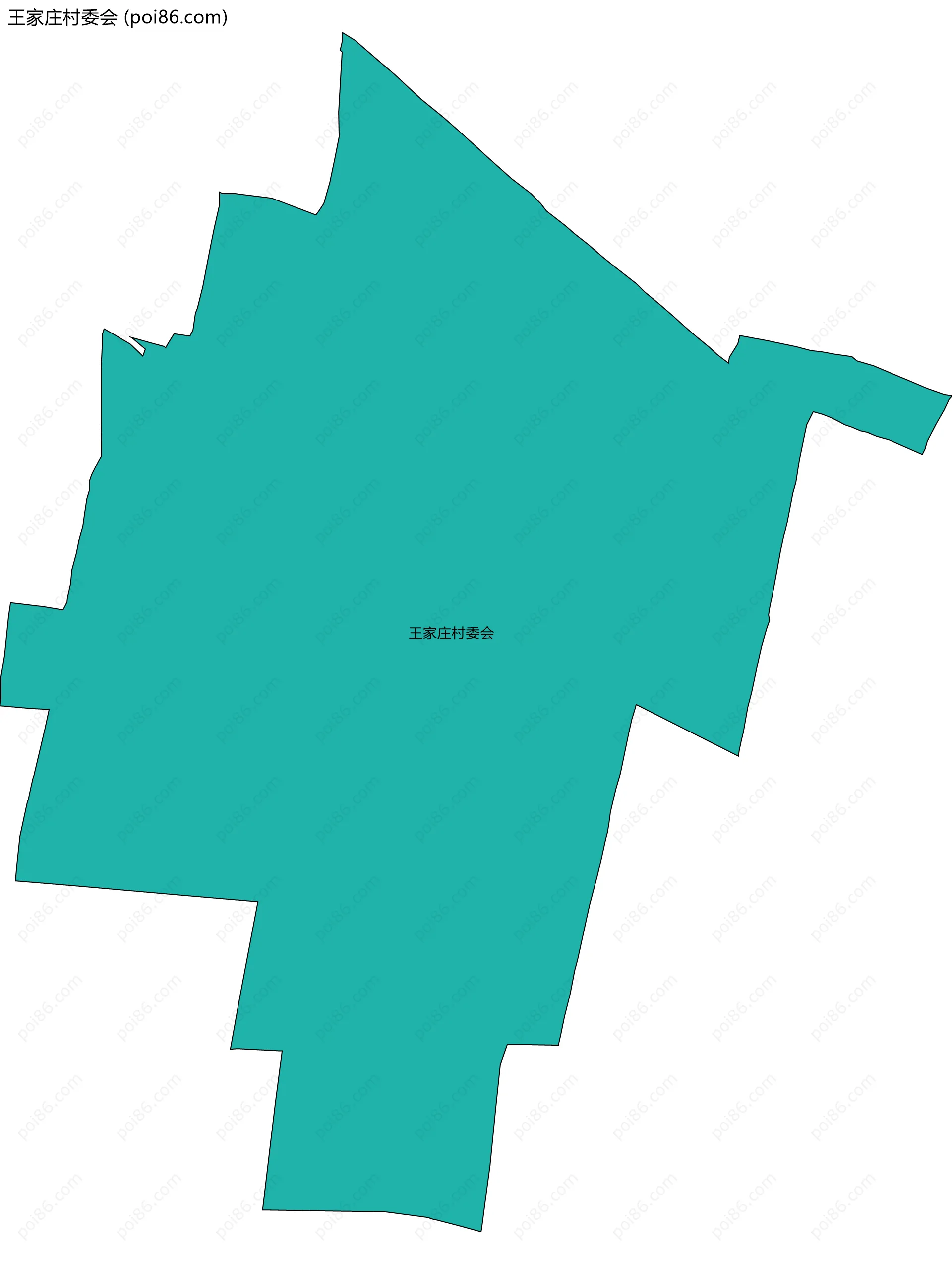 王家庄村委会边界地图