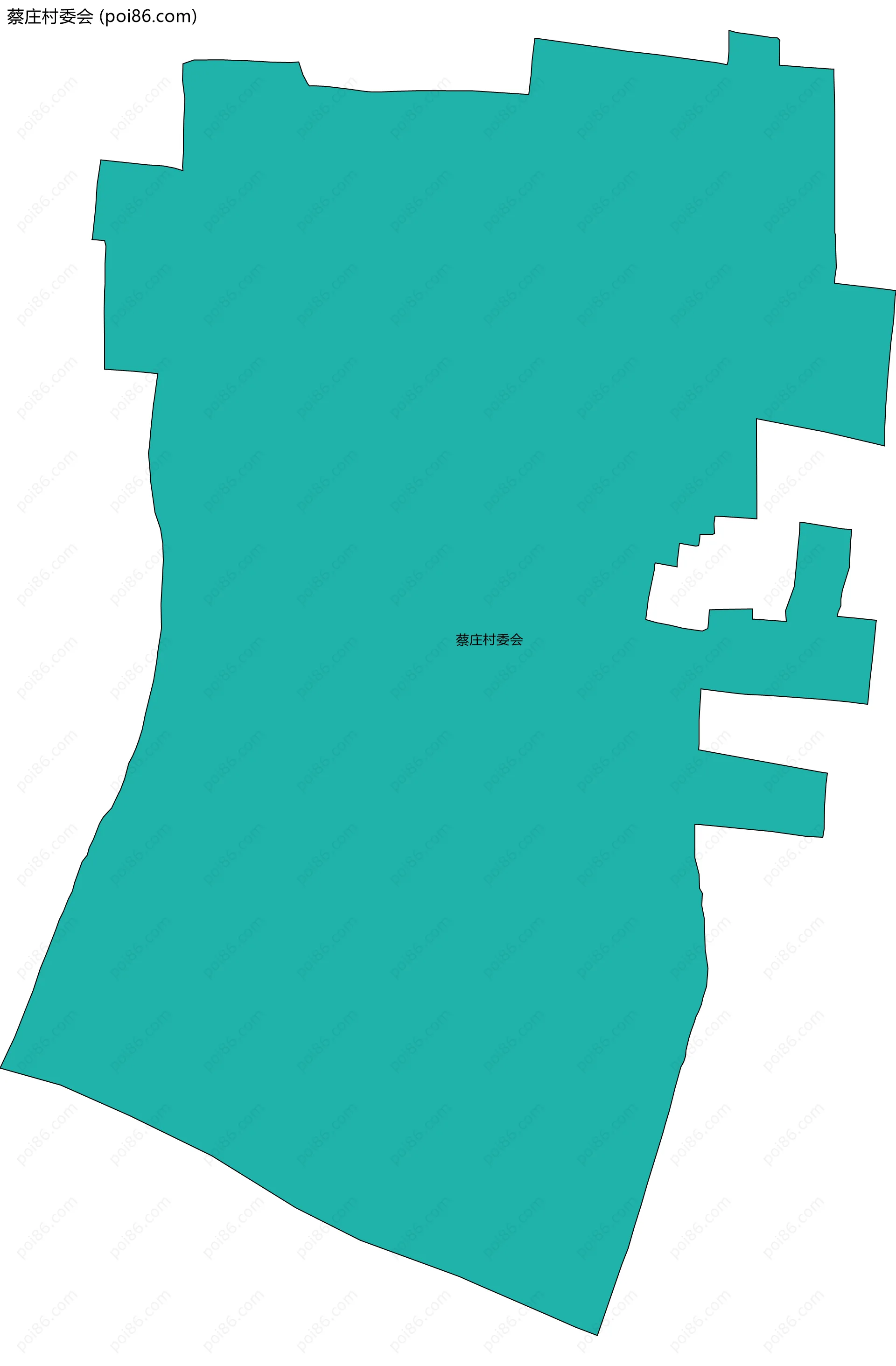 蔡庄村委会边界地图