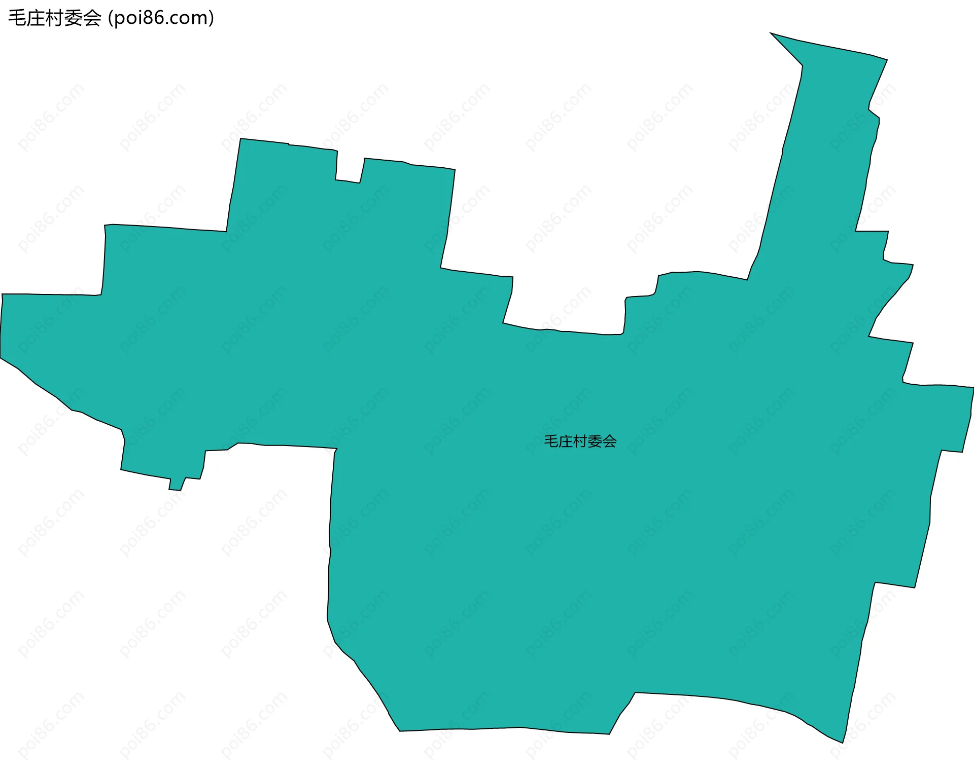 毛庄村委会边界地图