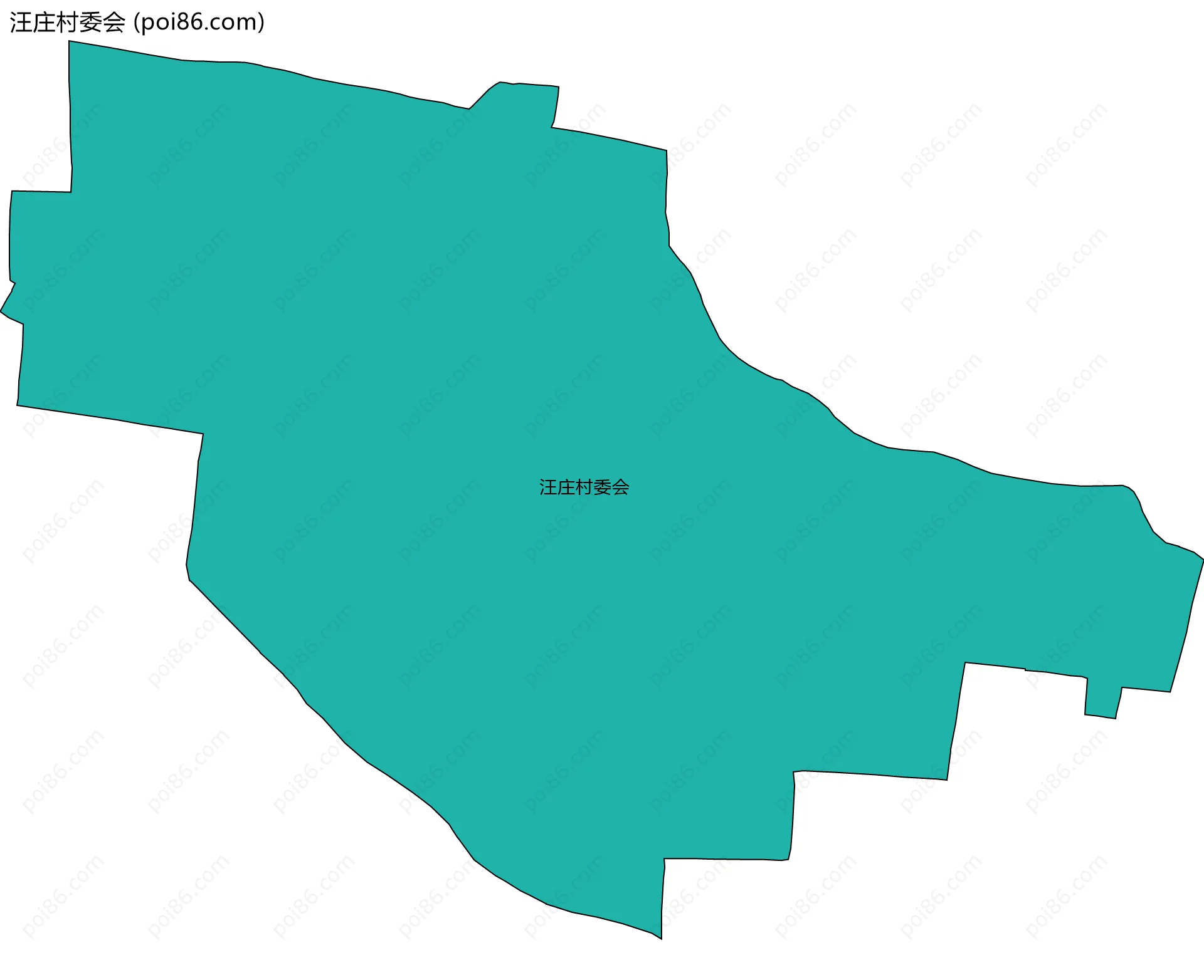 汪庄村委会边界地图