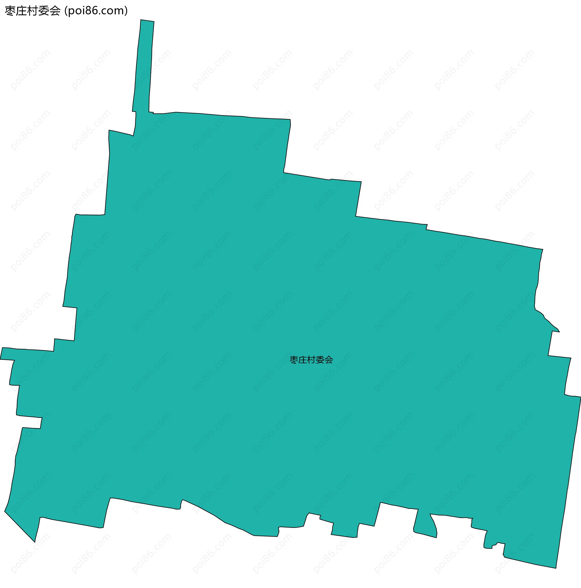 枣庄村委会边界地图