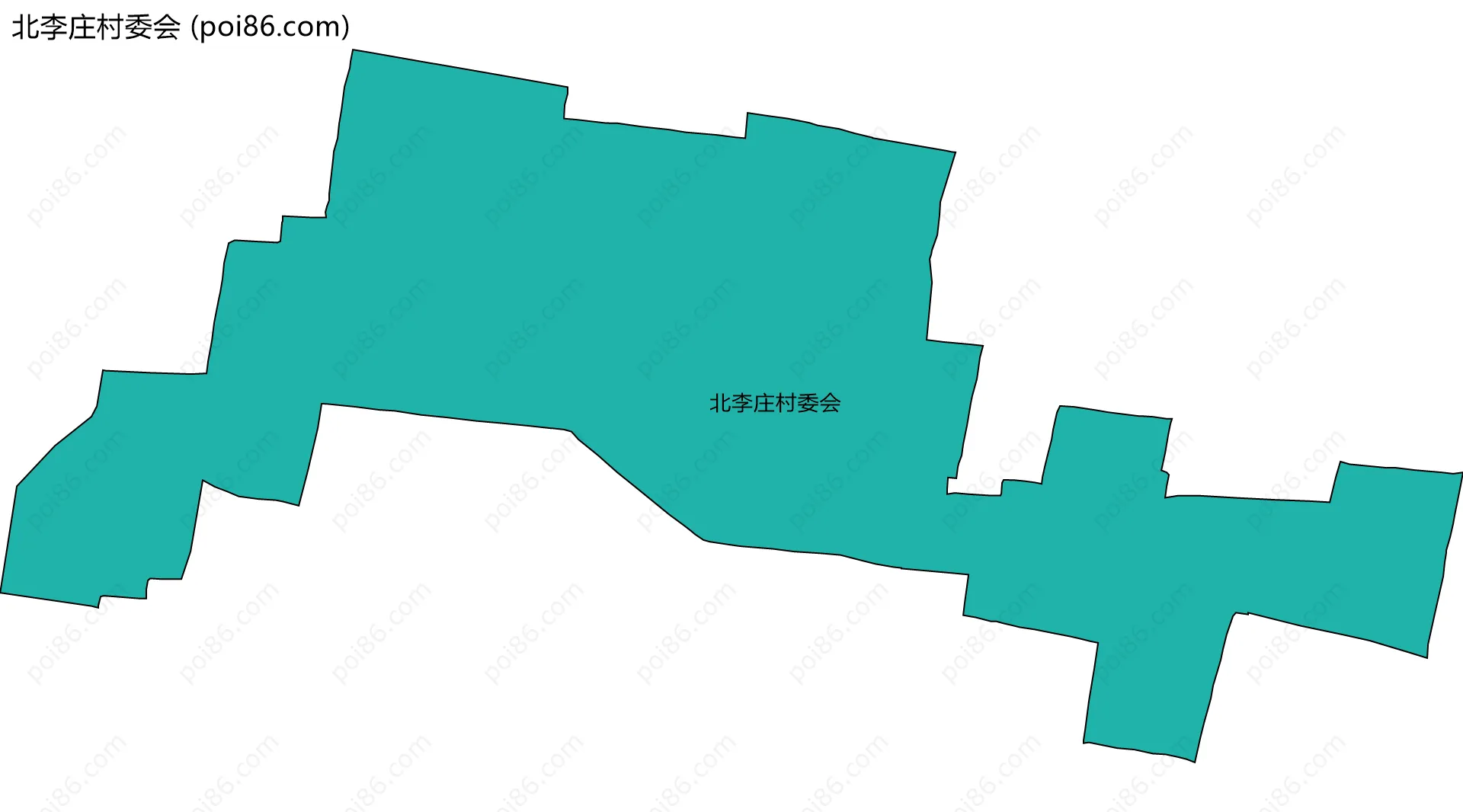 北李庄村委会边界地图