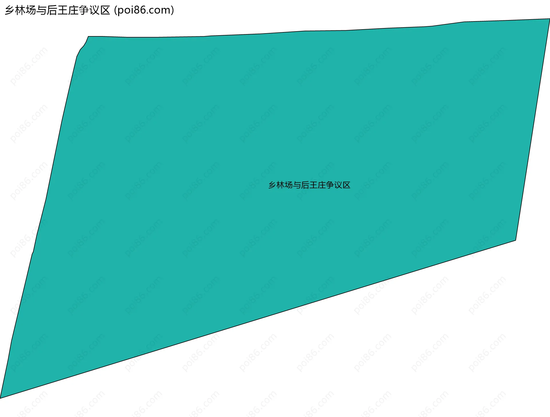 乡林场与后王庄争议区边界地图