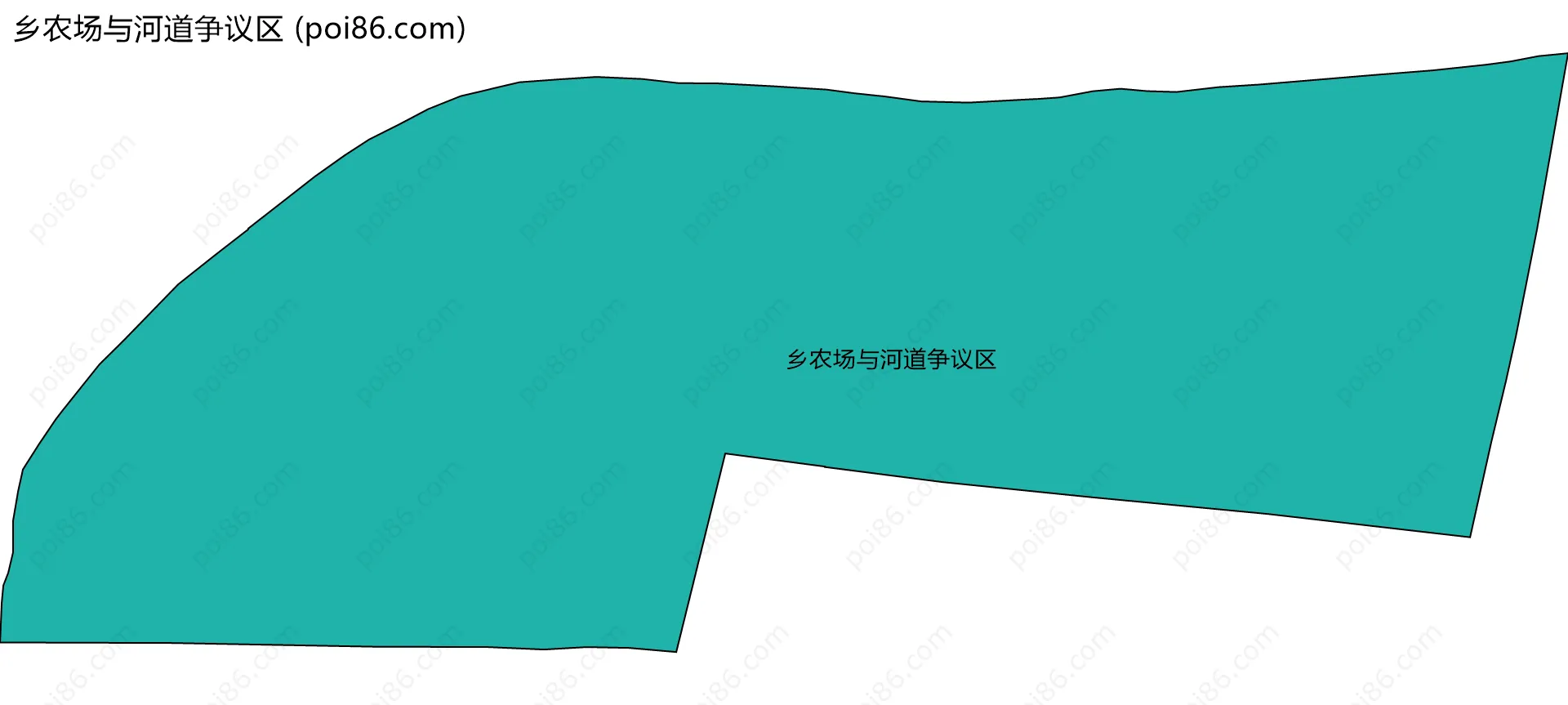 乡农场与河道争议区边界地图