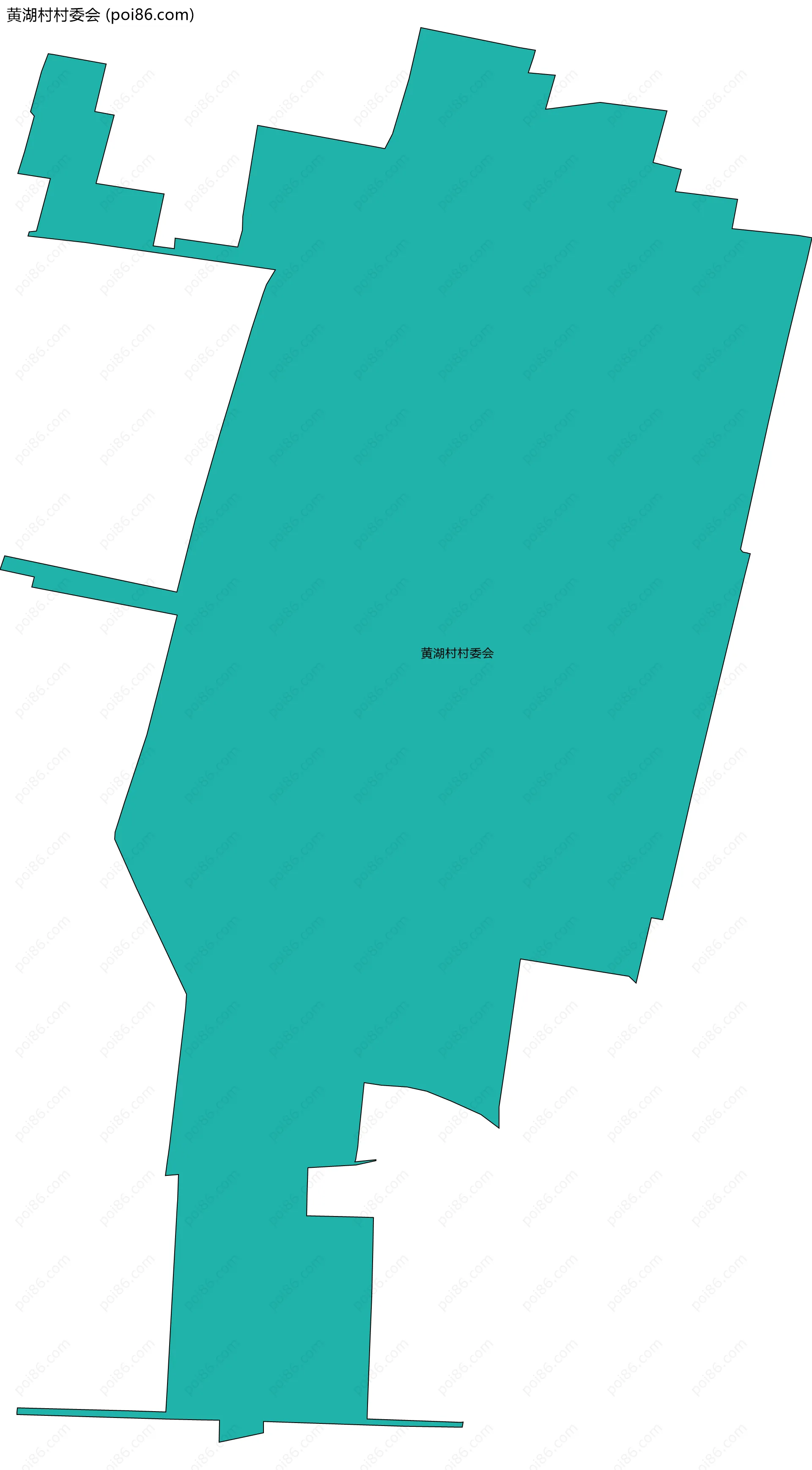 黄湖村村委会边界地图