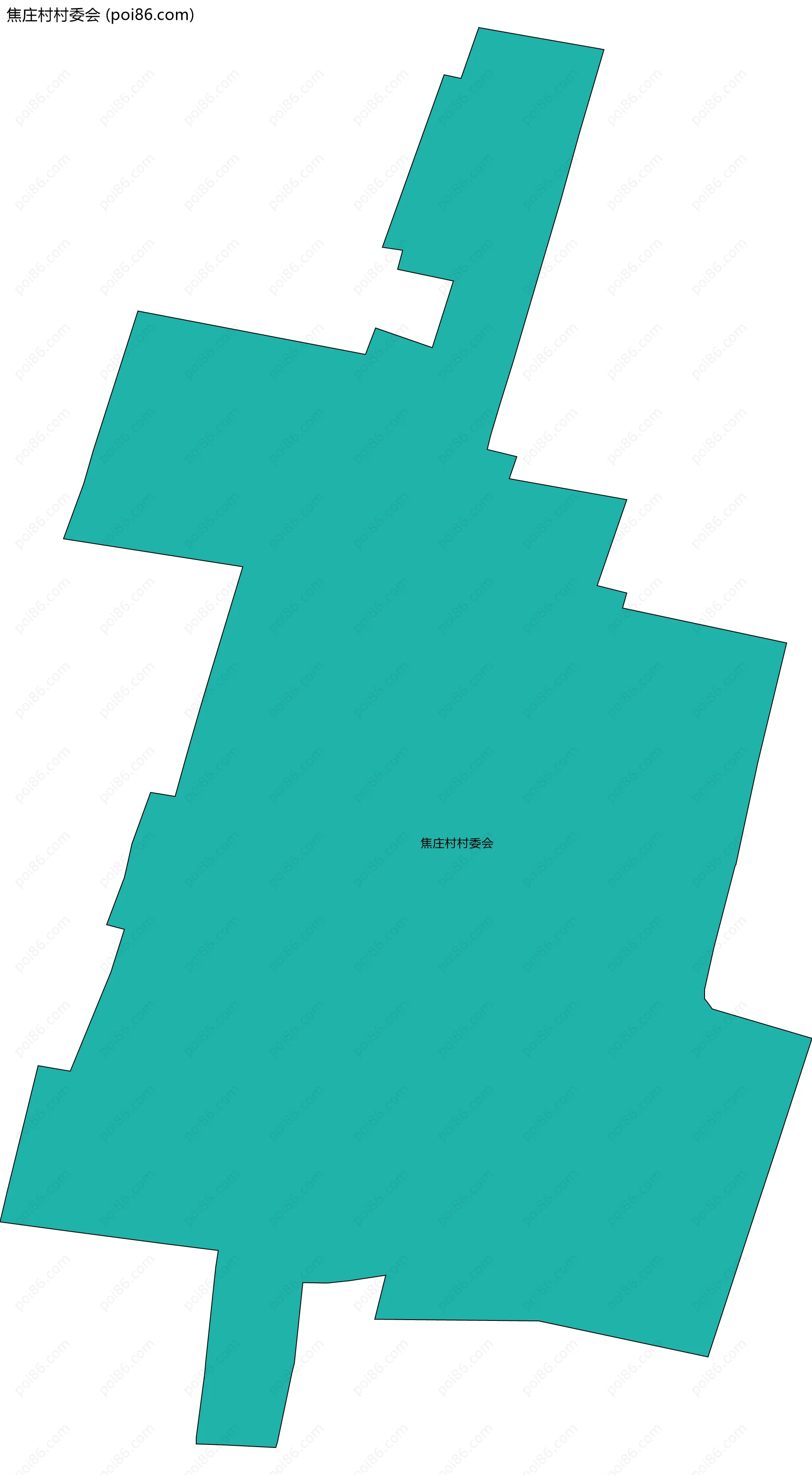 焦庄村村委会边界地图