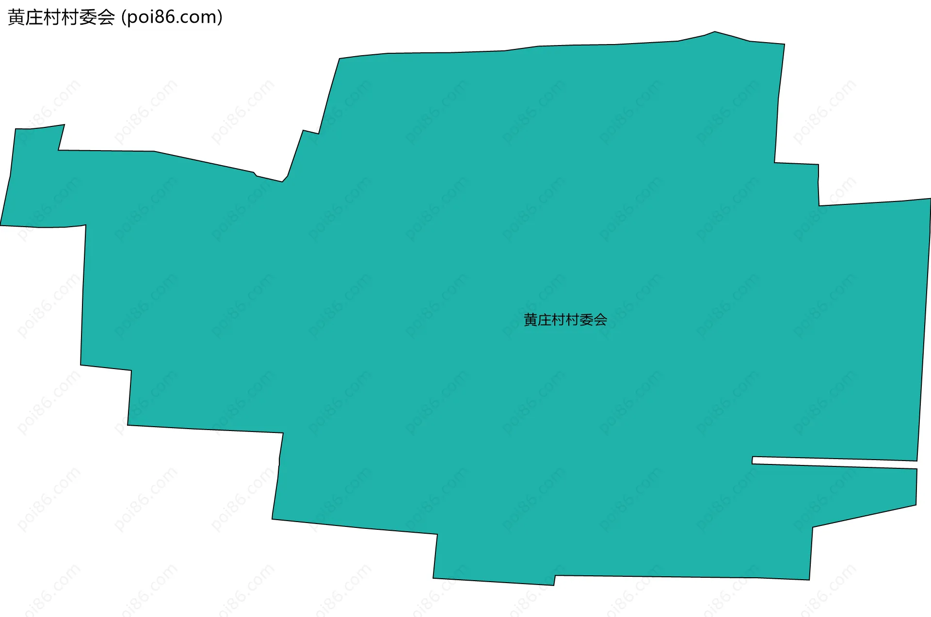黄庄村村委会边界地图