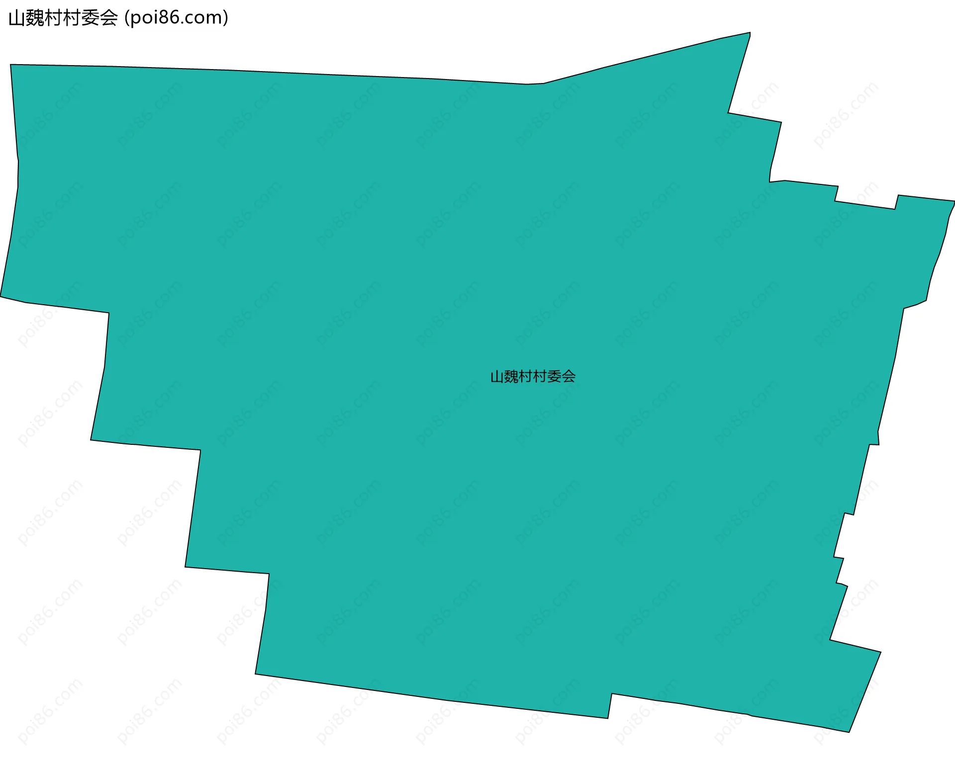 山魏村村委会边界地图