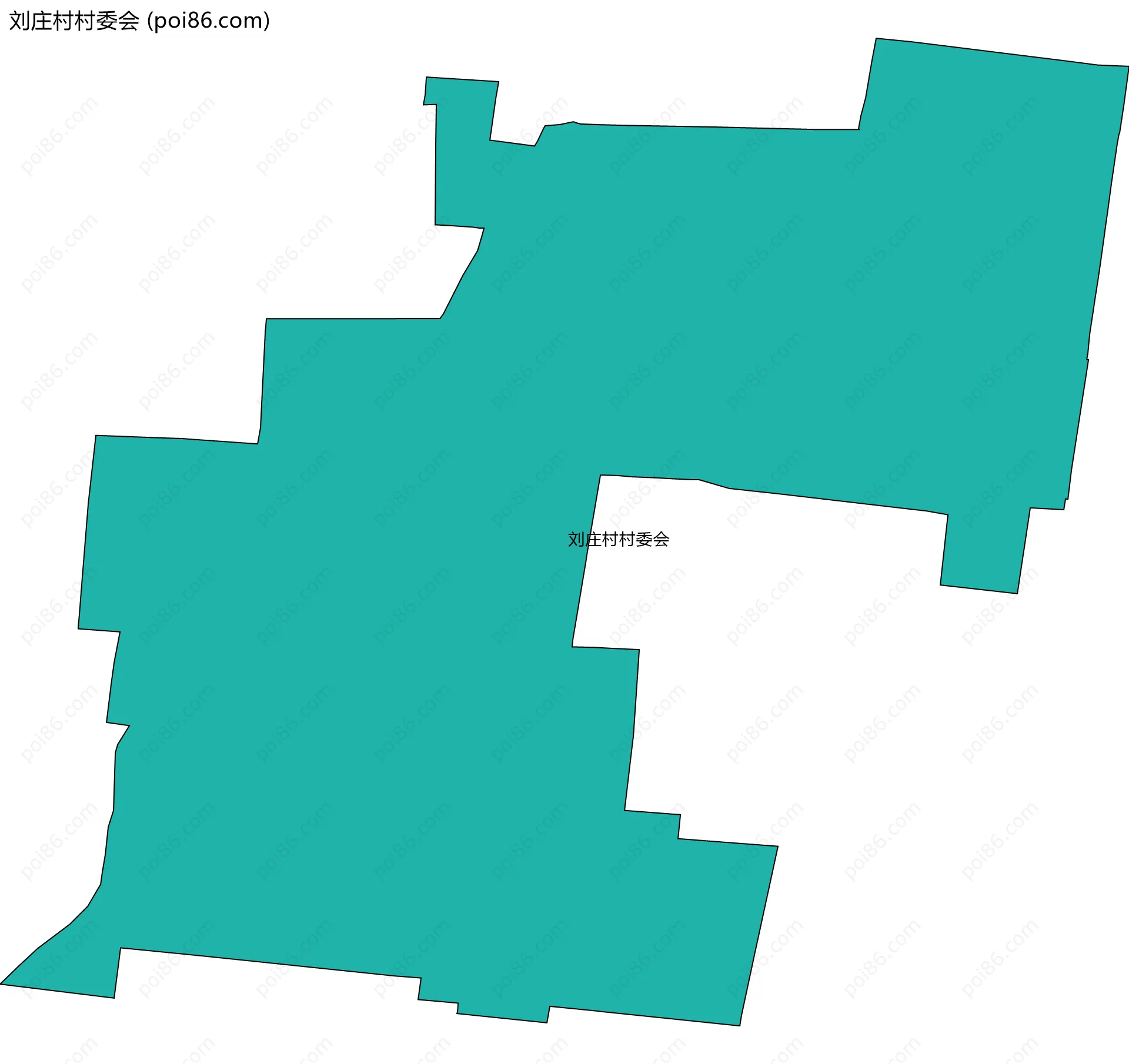 刘庄村村委会边界地图
