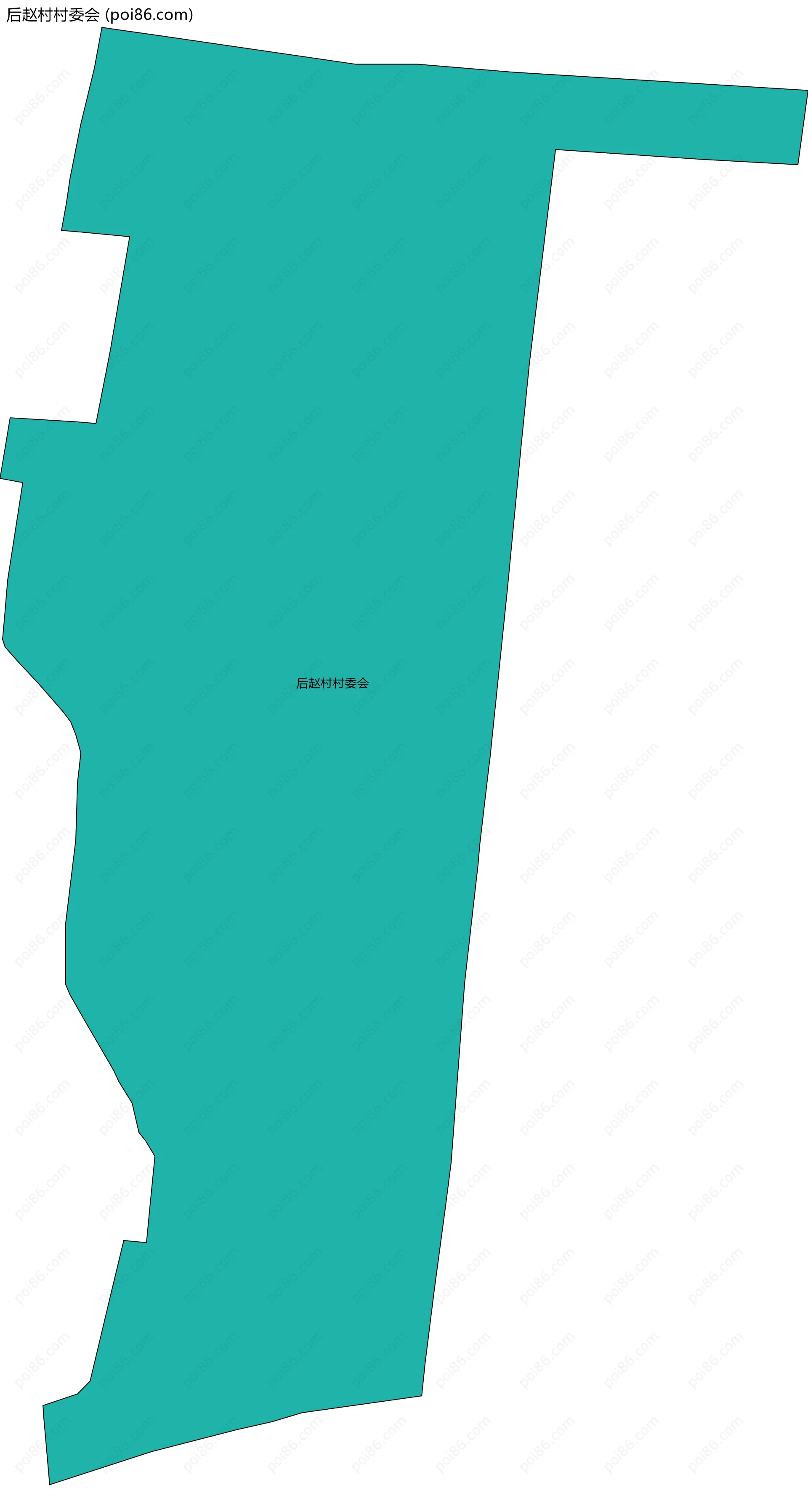 后赵村村委会边界地图