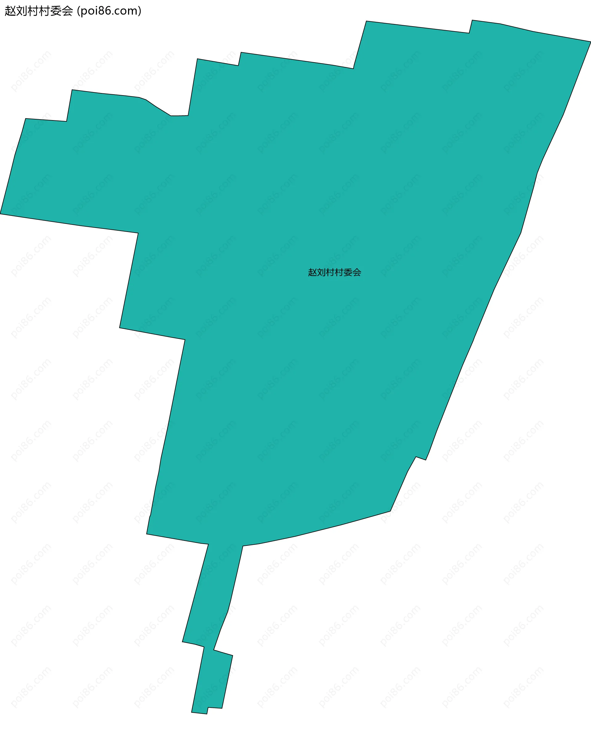 赵刘村村委会边界地图