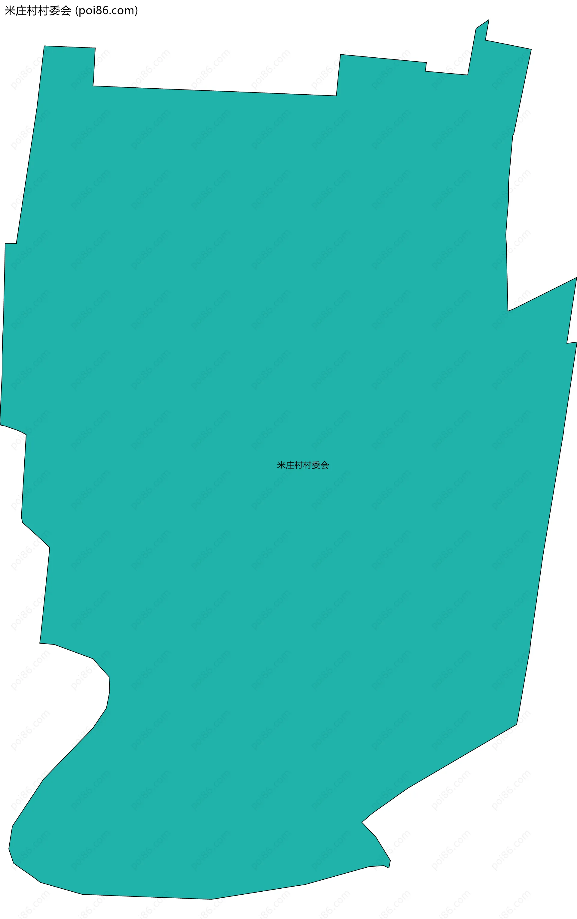 米庄村村委会边界地图