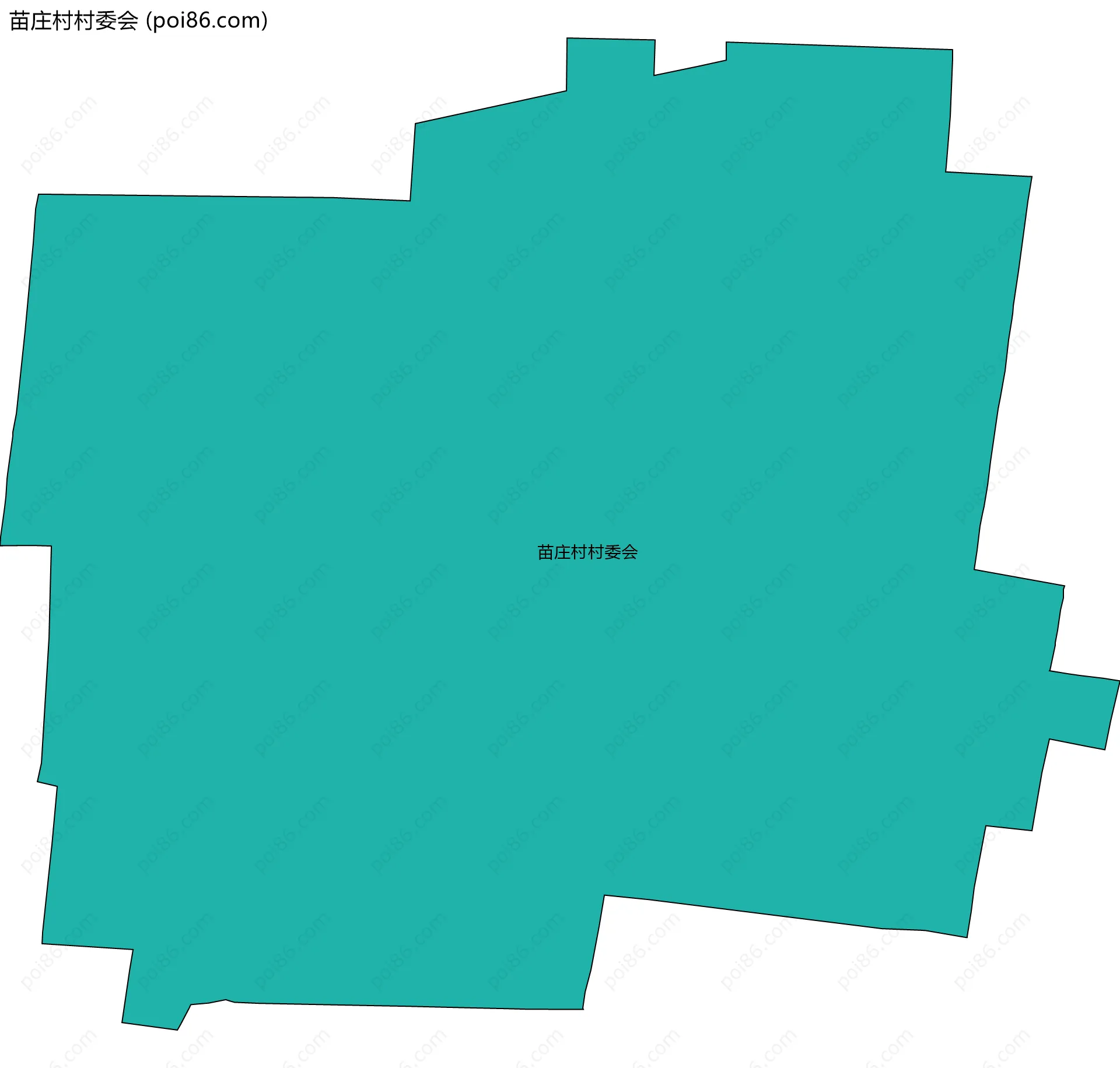 苗庄村村委会边界地图