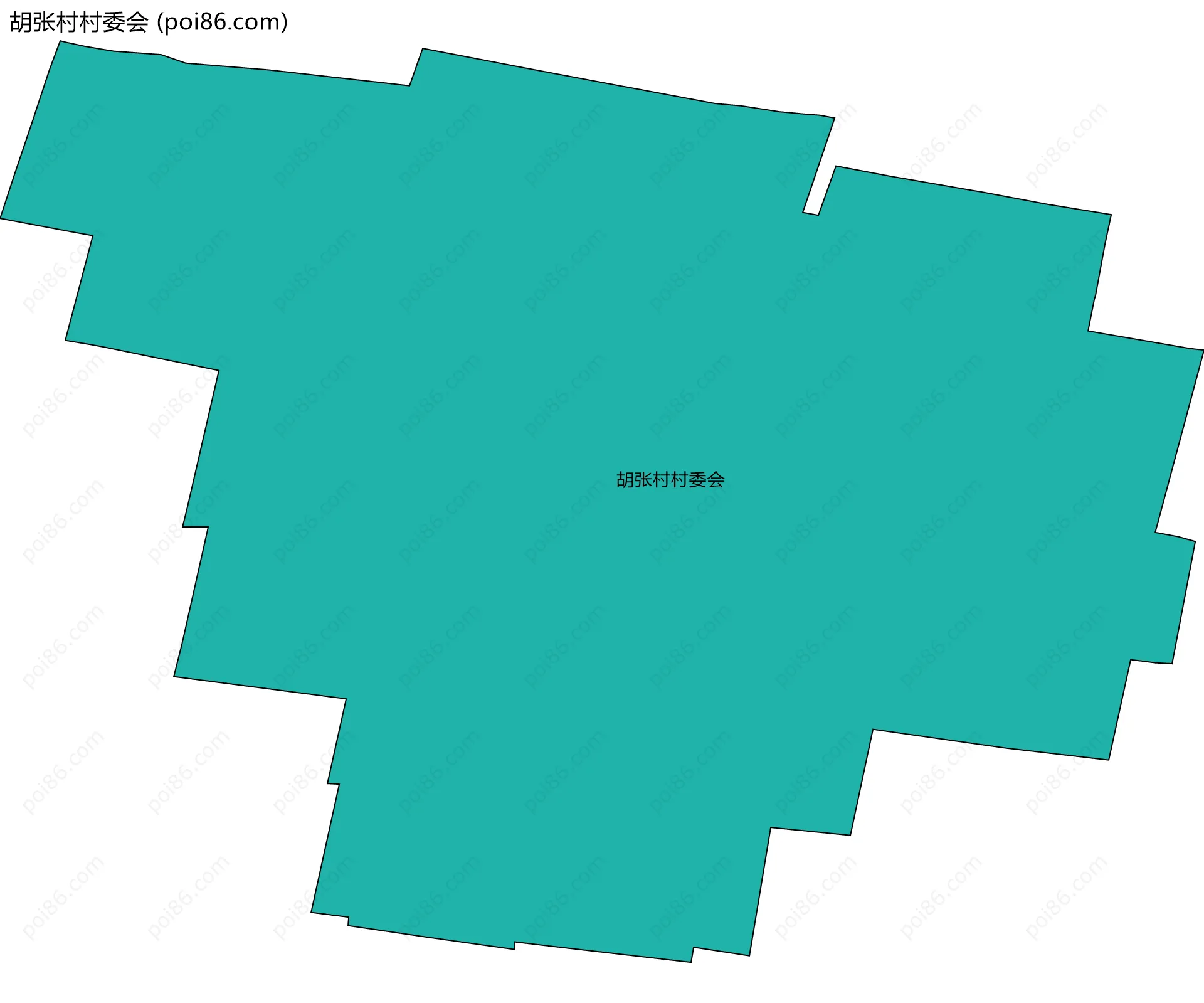 胡张村村委会边界地图