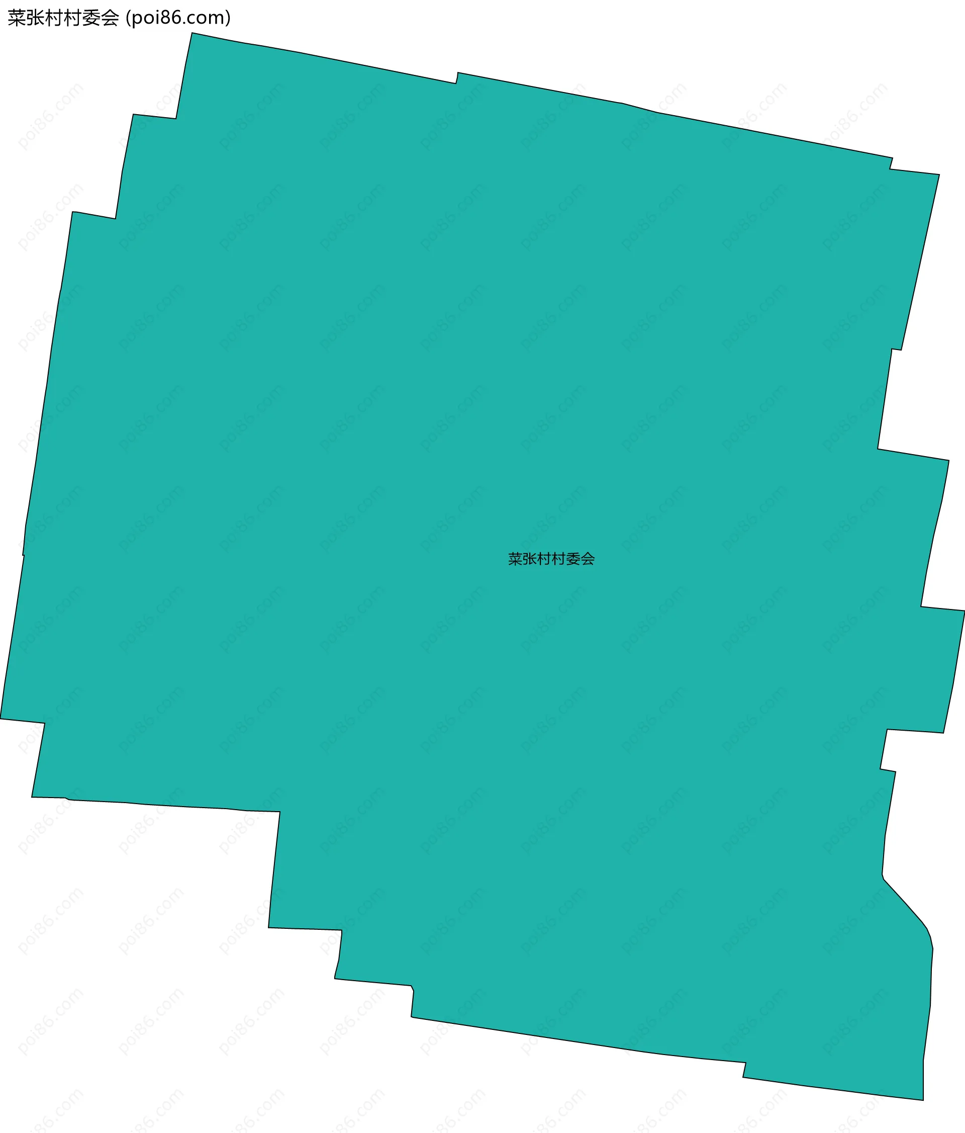 菜张村村委会边界地图