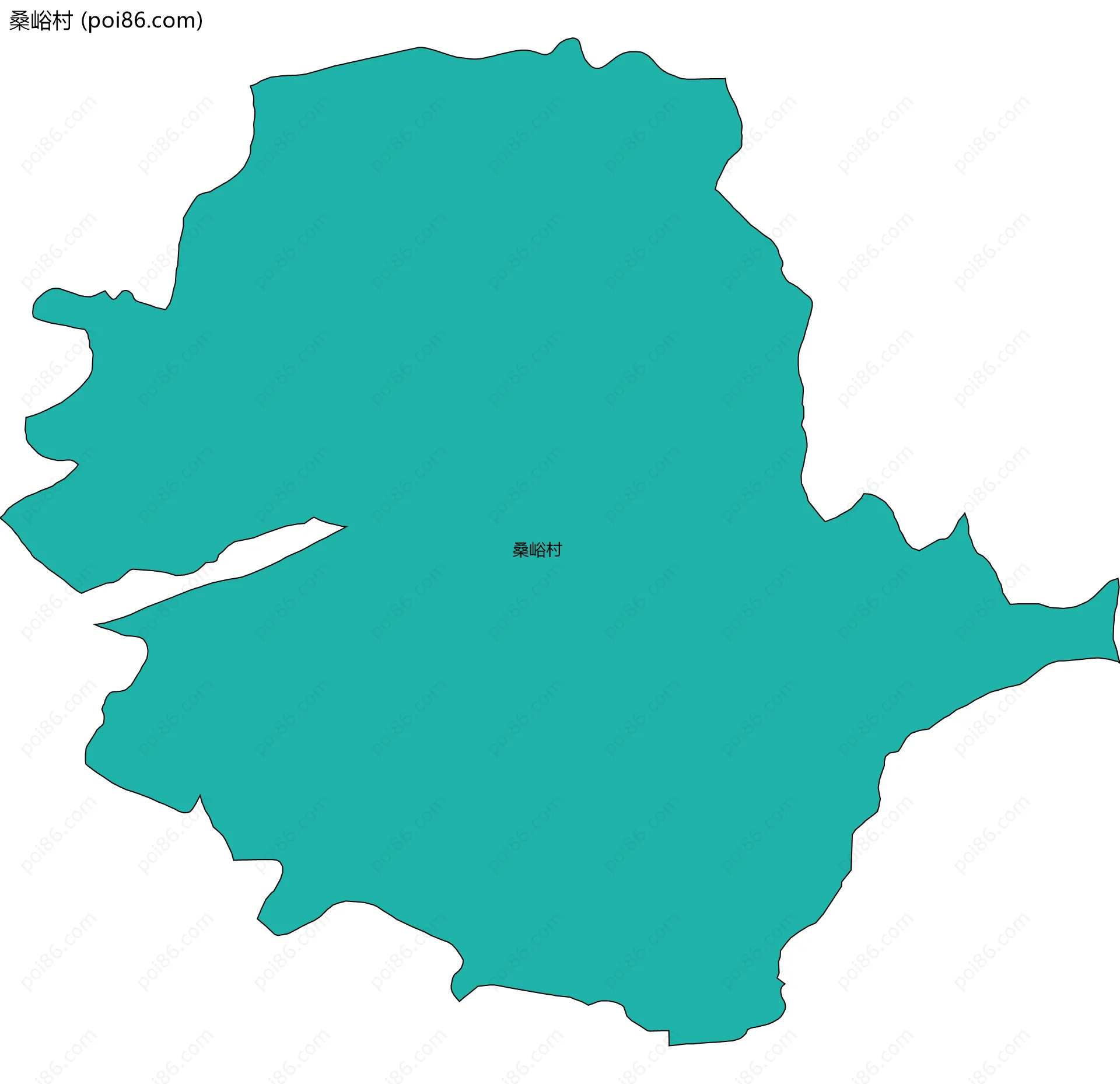 桑峪村边界地图