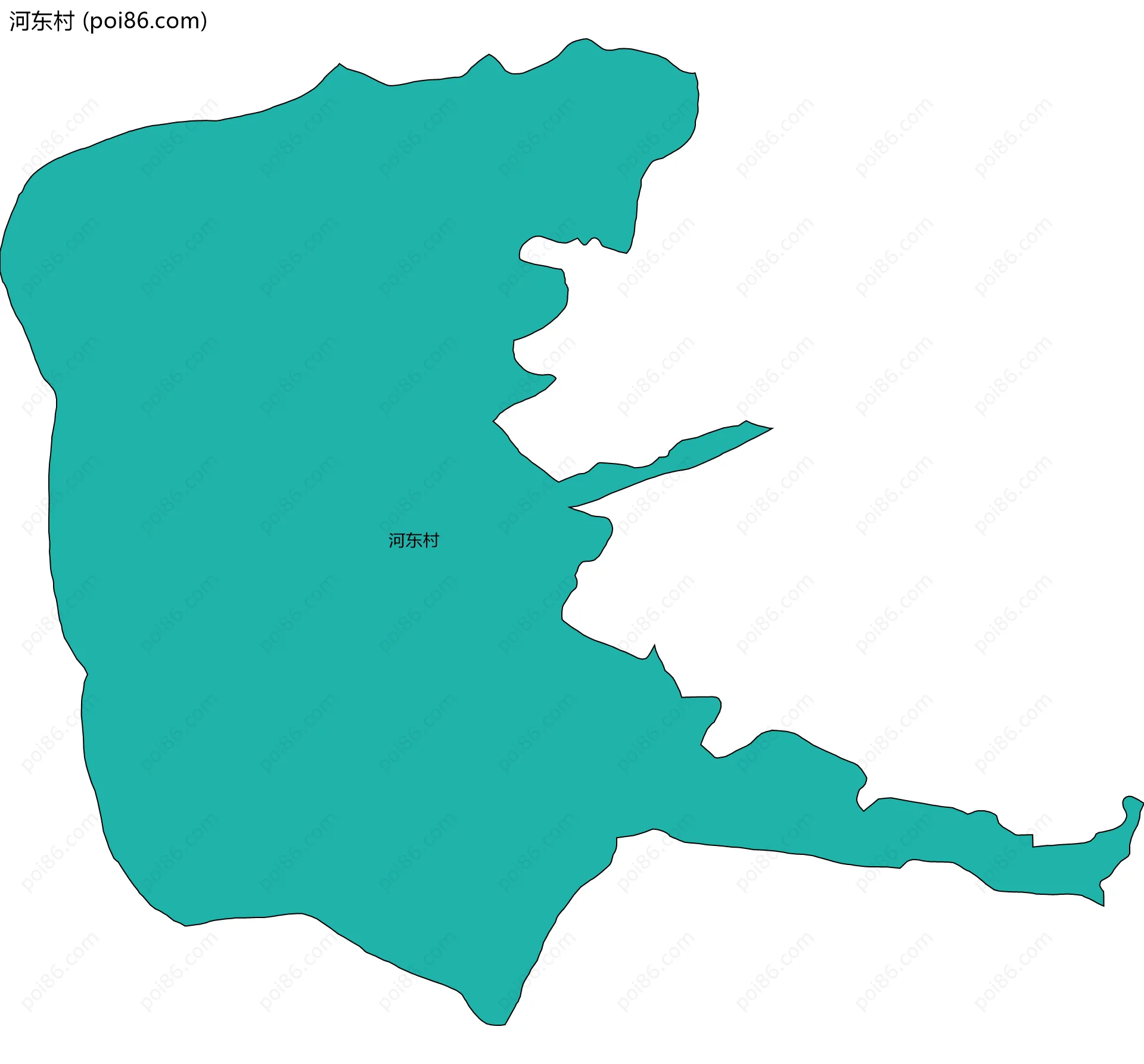 河东村边界地图