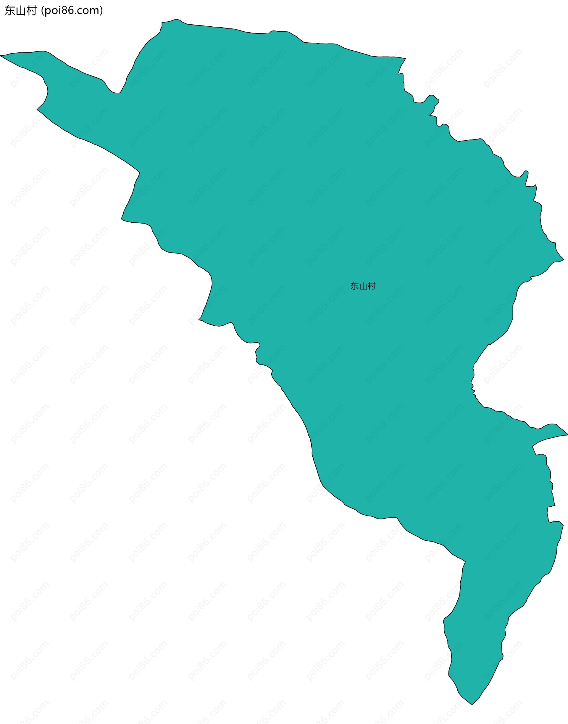 东山村边界地图