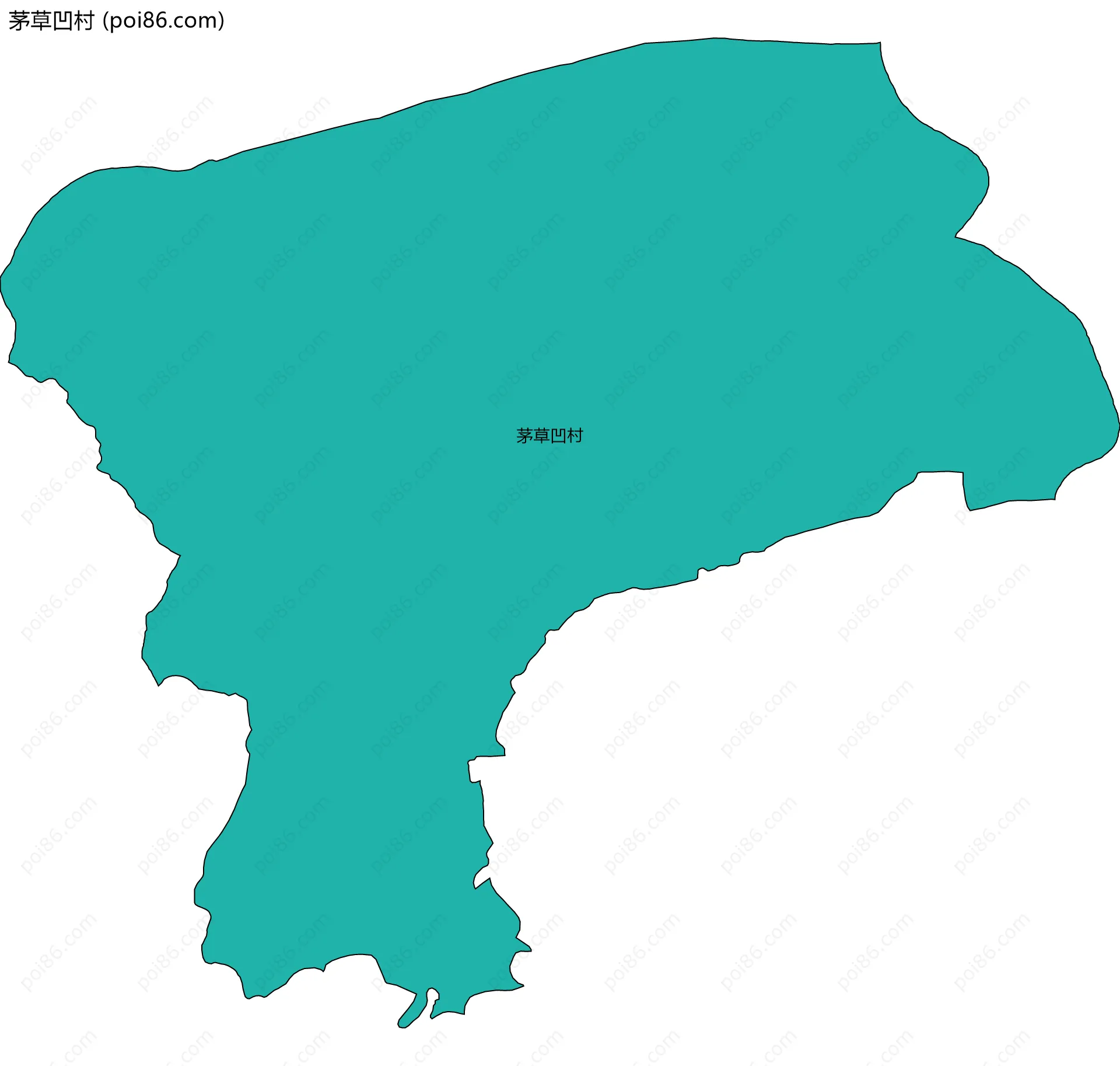 茅草凹村边界地图