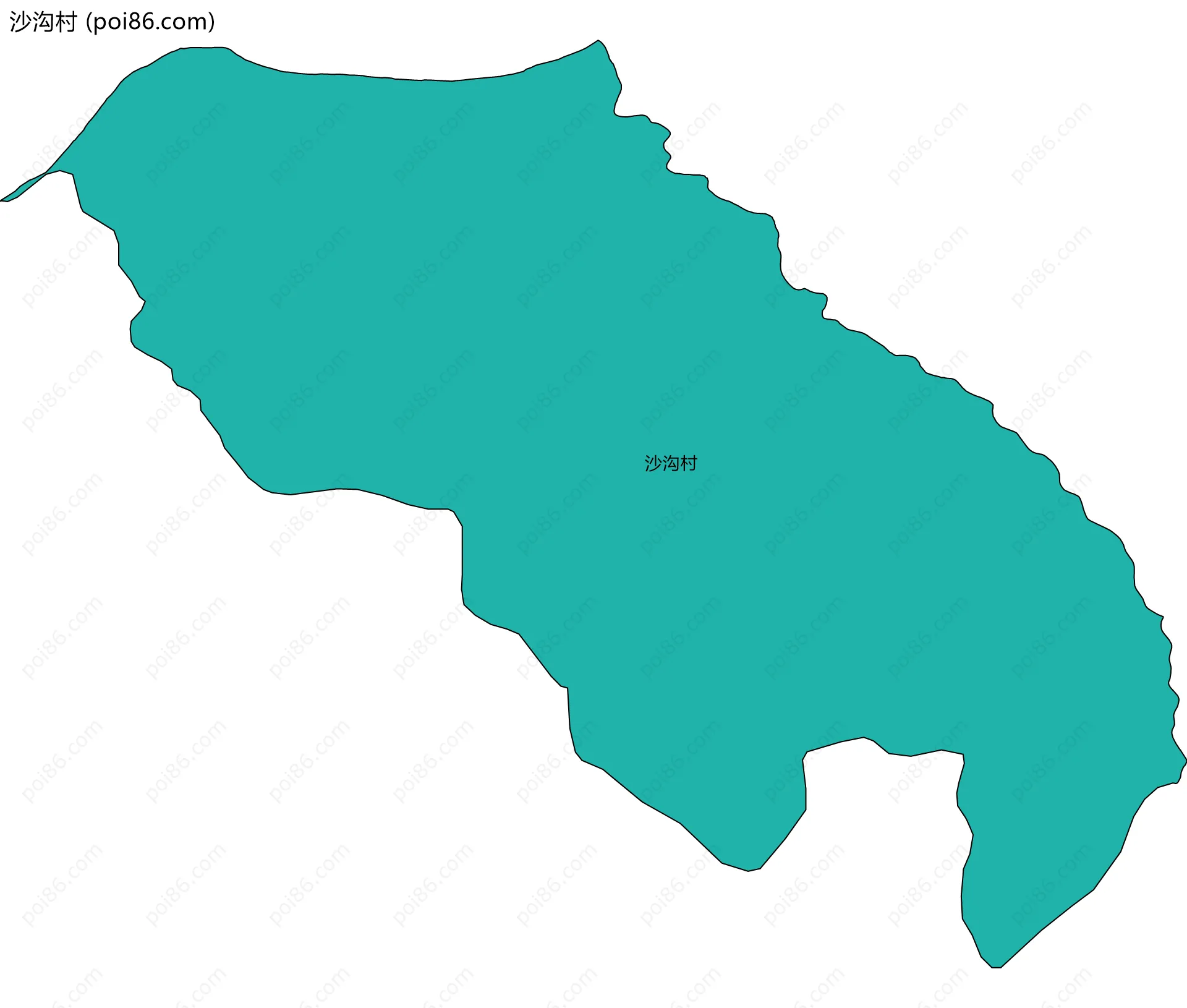 沙沟村边界地图