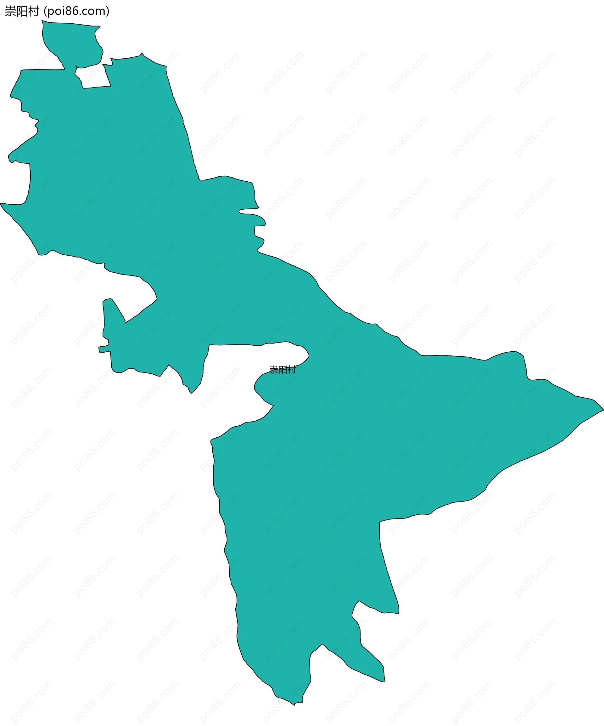 崇阳村边界地图