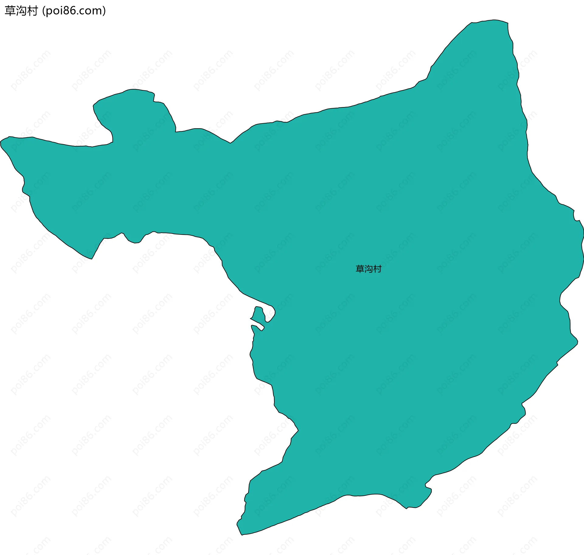 草沟村边界地图