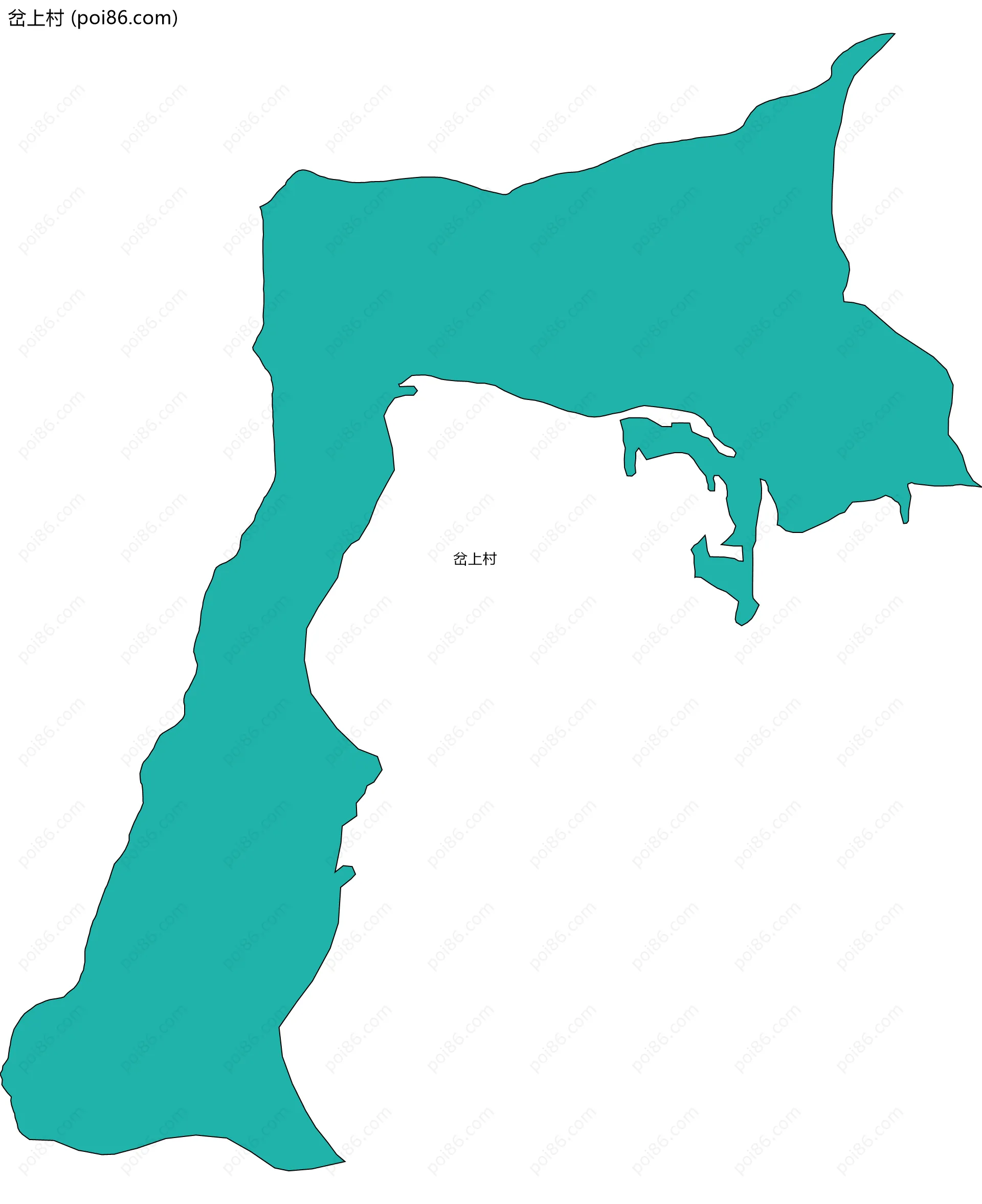 岔上村边界地图