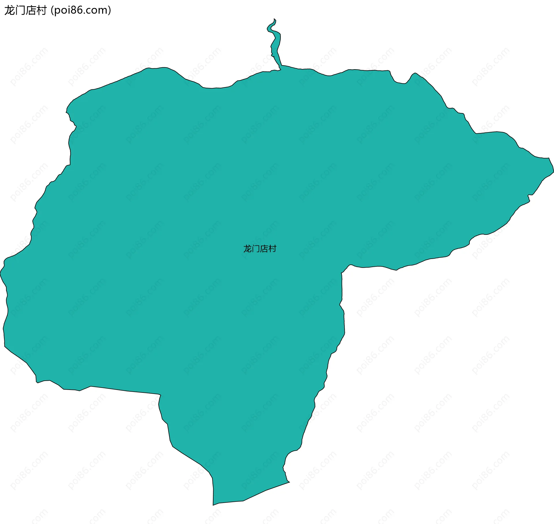 龙门店村边界地图